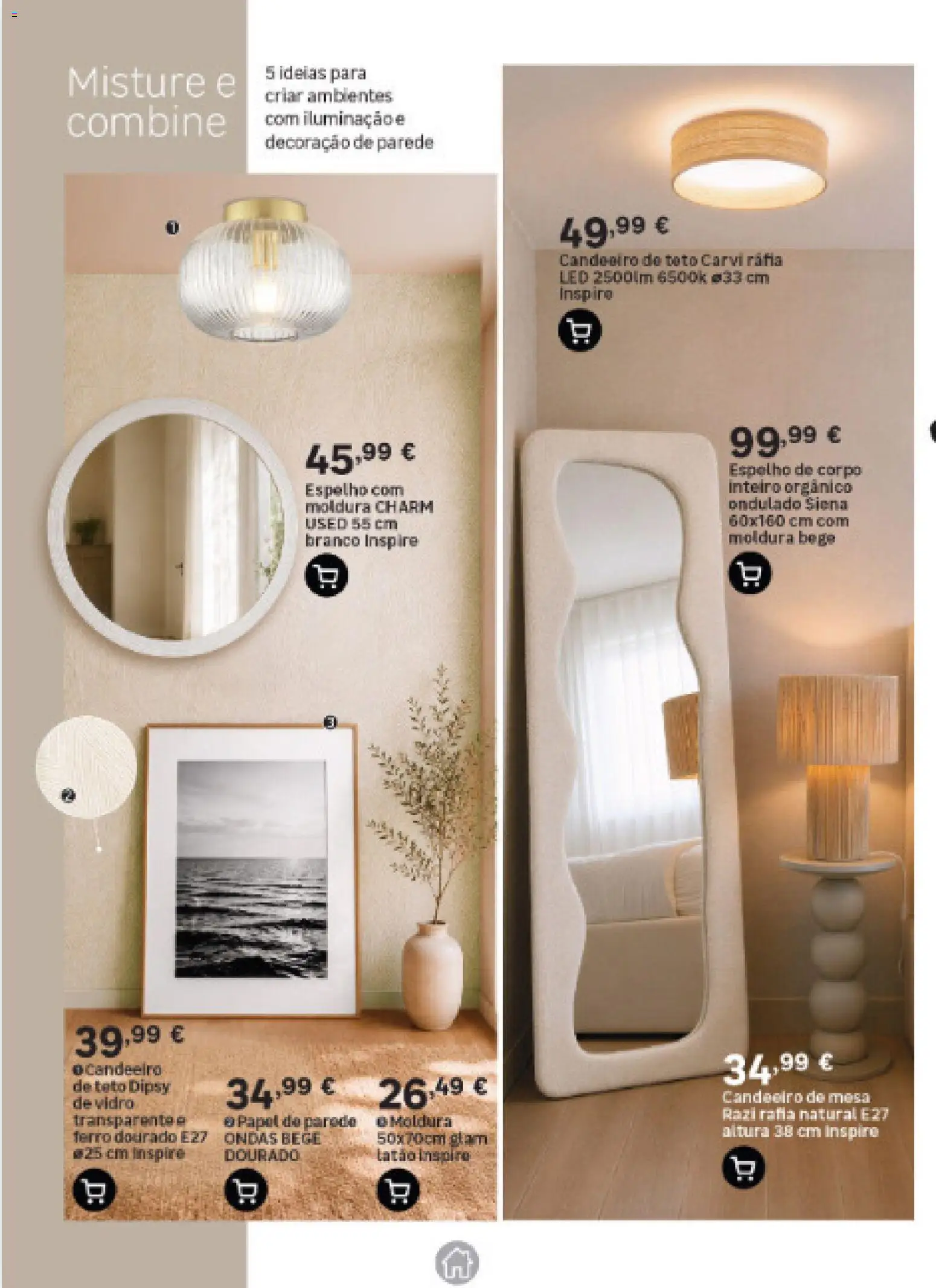 Leroy Merlin - Catálogo de Decoração Portugal Continental │ válido de 17/09/2026 | Página: 24 | Produtos: Iluminação, Mesa, Decoração, Papel de parede