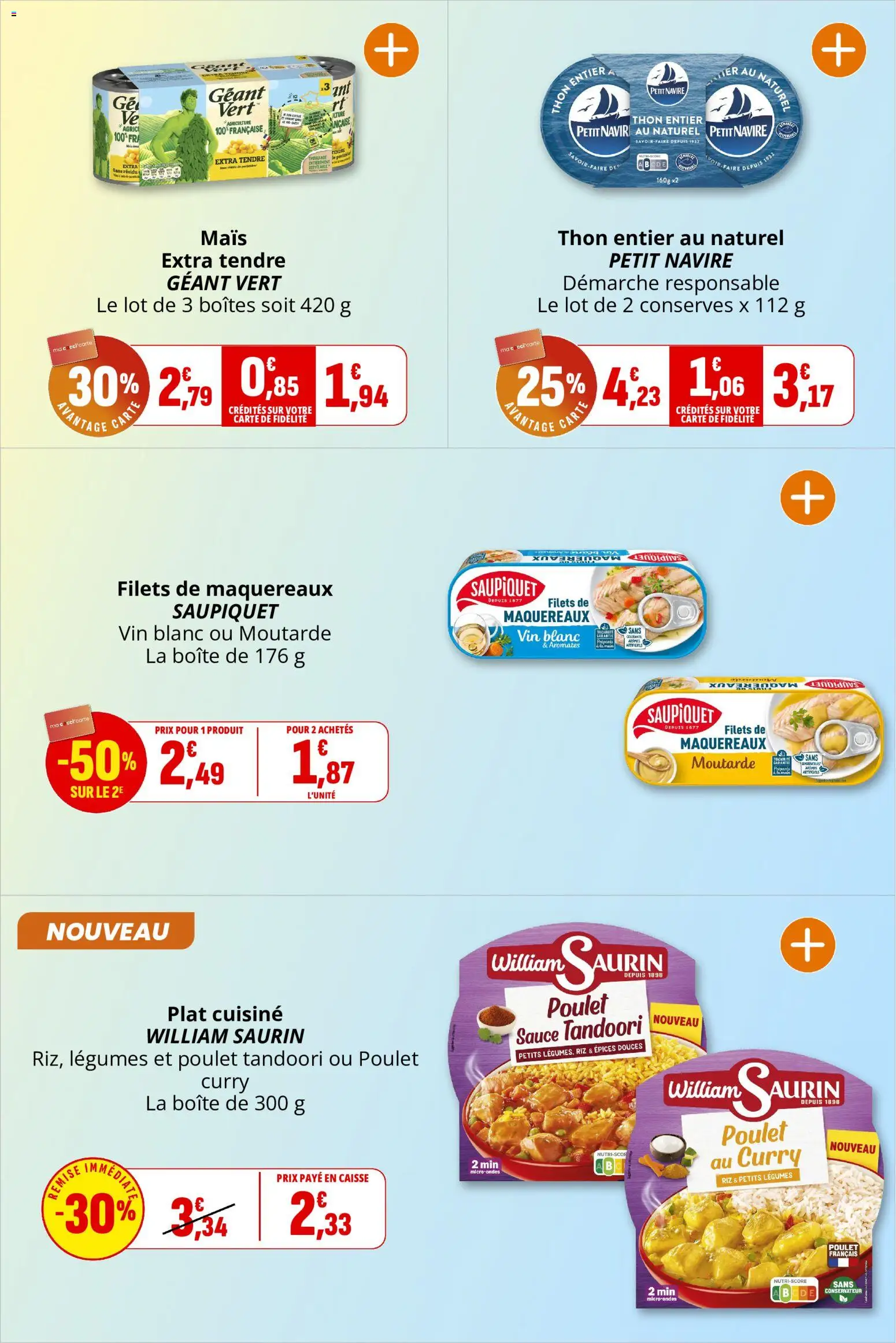 {H1} | Page: 27 | Produits: Mais, Curry, Thon, Vin
