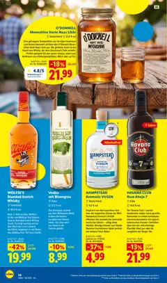 Lidl Prospekt Wein & Spirituosen ab 01.08.2026 gültig | Seite: 14 | Produkte: Havana club, Whisky, Milch, Torf