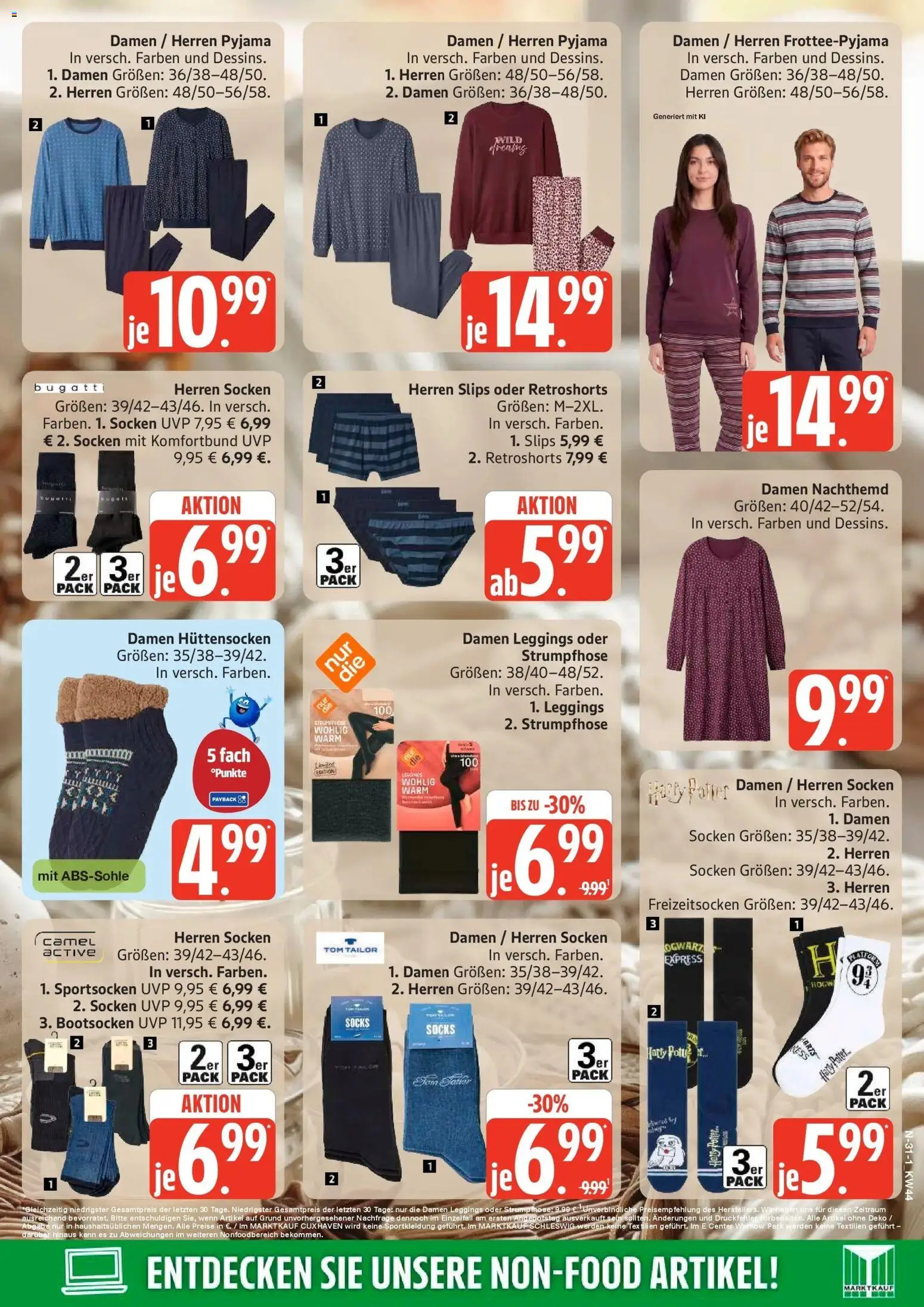 Marktkauf Prospekt Neuenkirchen (ab 26.10.2026) » Angebote online | Seite: 31 | Produkte: Socken, Pyjama, Leggings, Strumpfhose