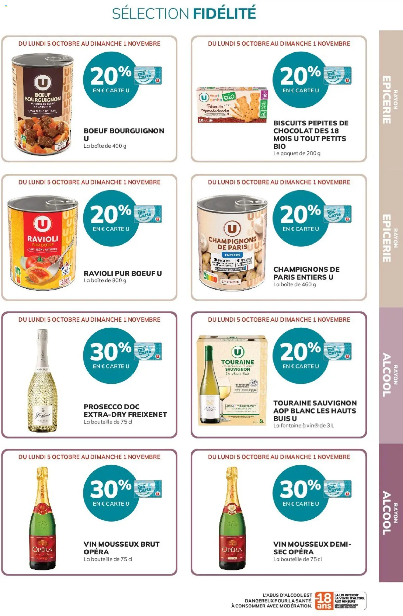 {H1} | Page: 13 | Produits: Vin mousseux, Bœuf bourguignon, Pépites de chocolat, Pommes de terre
