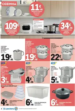 Pré-visualização E.Leclerc folheto Não Alimentar válido de 02/07/2026 | Página: 2 | Produtos: Robô, Cafeteira, Panela, Panela de pressão