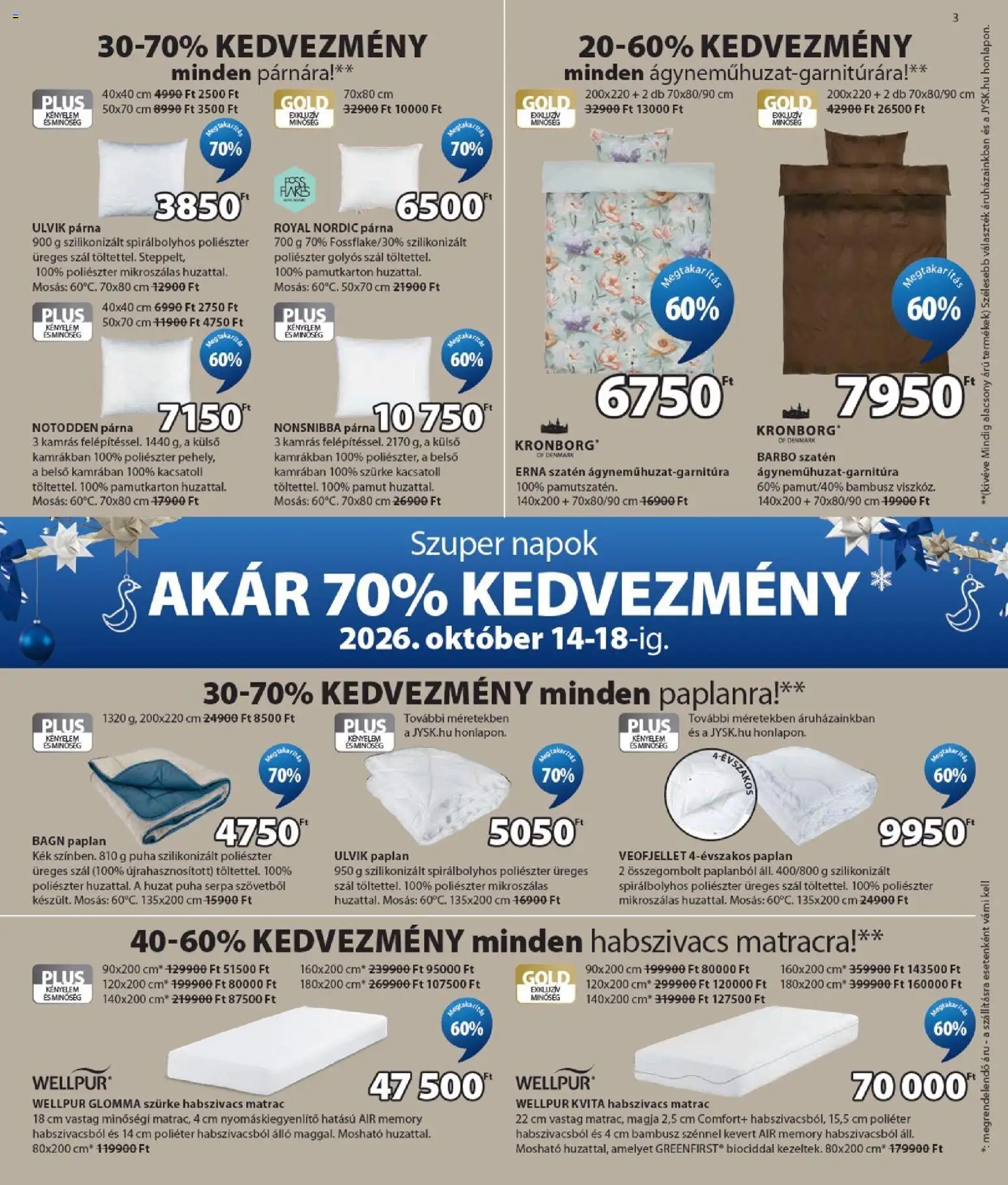 JYSK akciós ujság - amely érvényes a következő dátumtól: 2026.10.14. | Oldal: 3