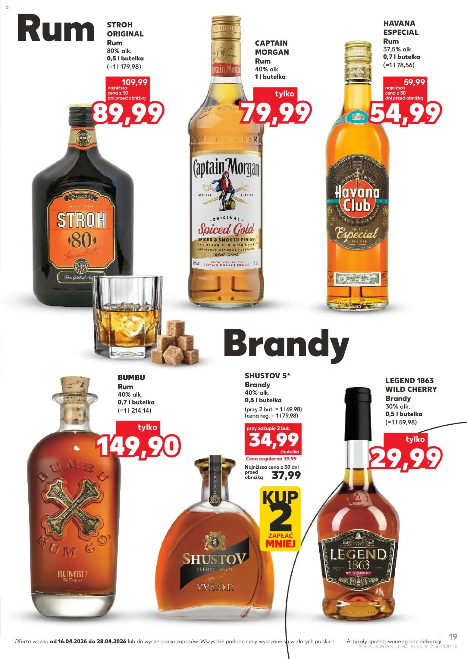 Kaufland Polsko leták - Barek od 16.04.2026 | Strana: 19 | Produkty: Finish, Morgan, Brandy, Captain Morgan