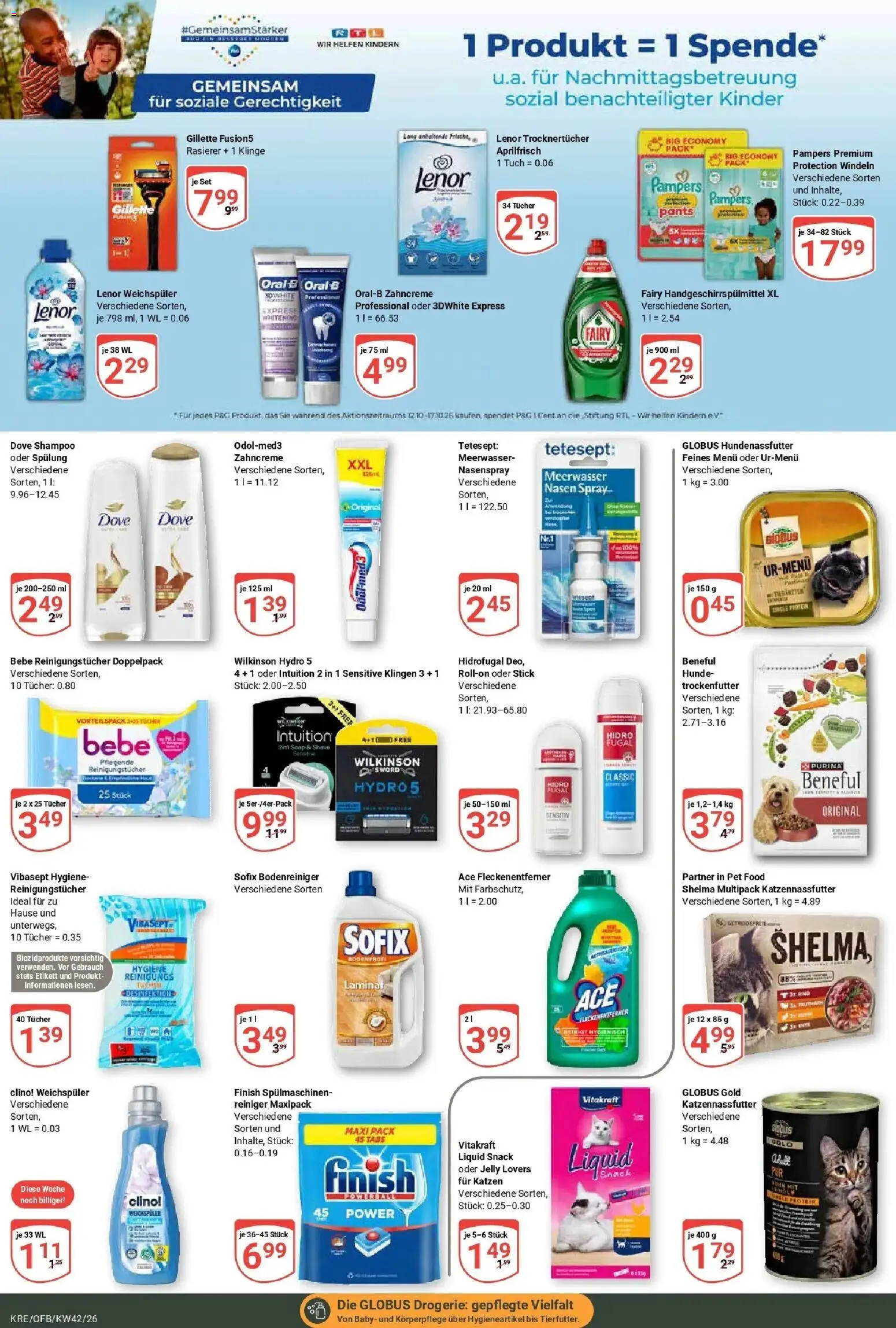 Globus Prospekt Krefeld (ab 12.10.2026) » Angebote online | Seite: 18 | Produkte: Lenor, Rasierer, Pampers, Spülung