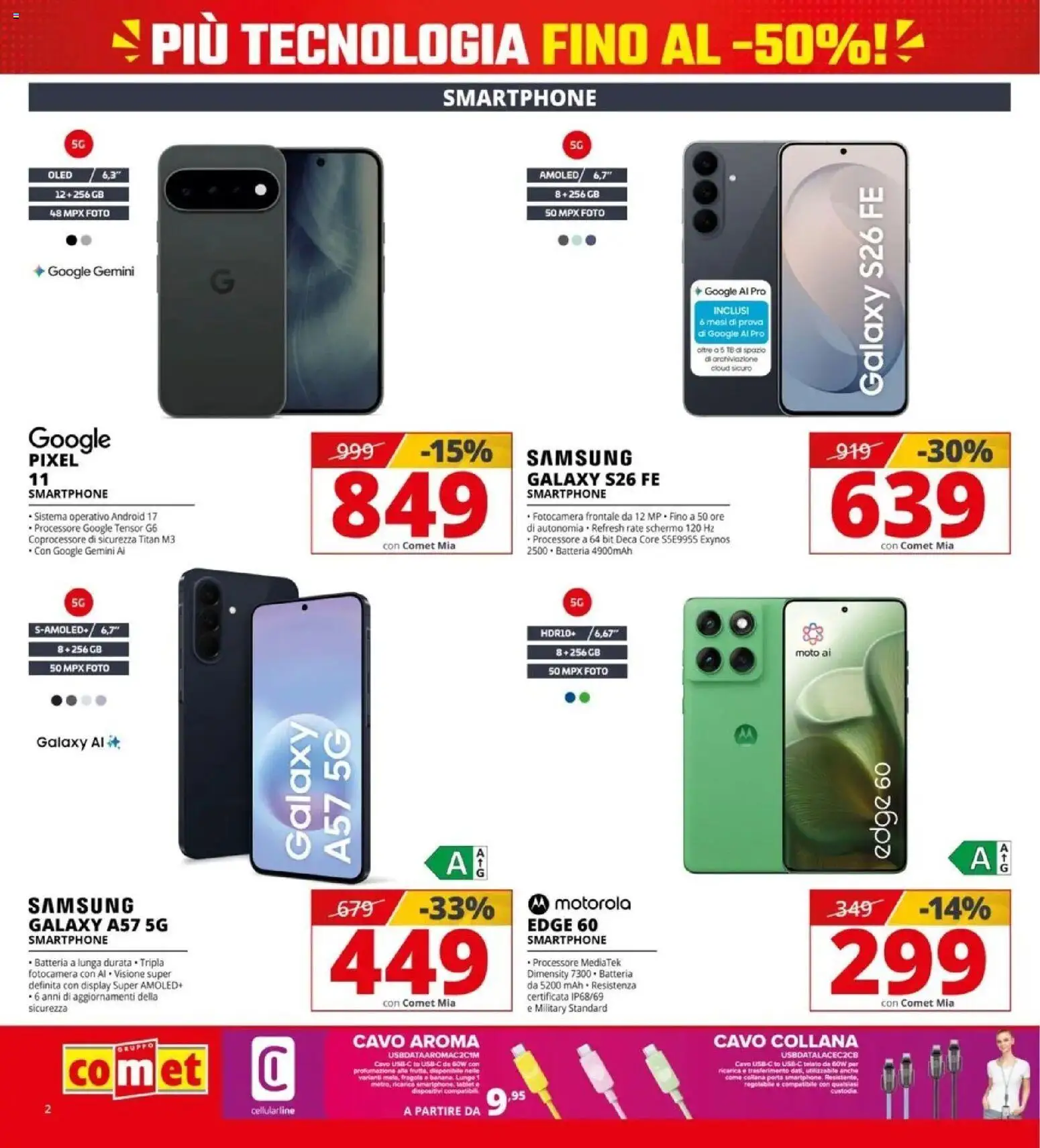 Nuovo Comet volantino attuale dal 16/10/2026 > offerte anteprima 🛍️ | Pagina: 2 | Prodotti: Porta, Smartphone, Collana, Cavo