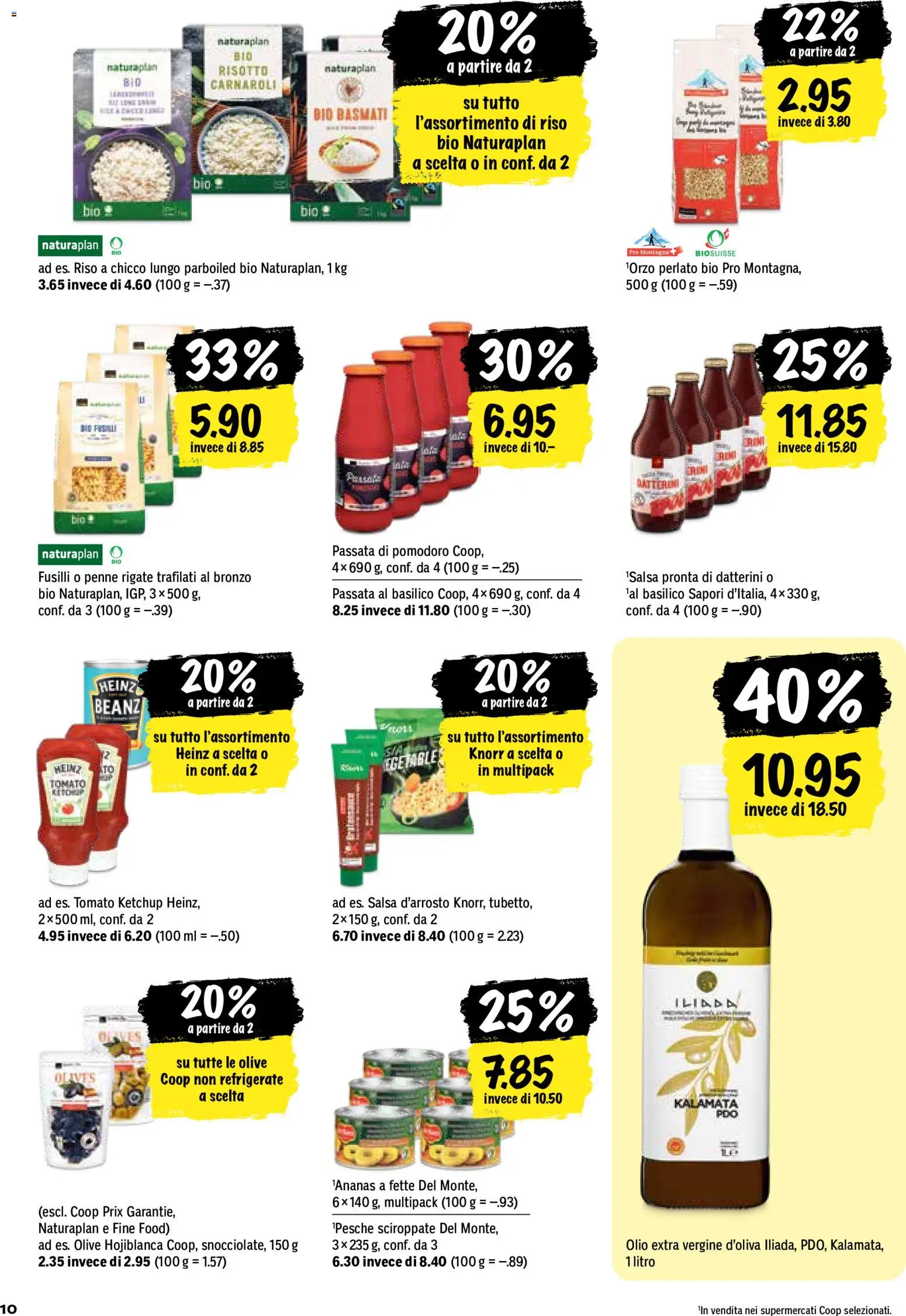 Coop aktionen IT – gültig ab 01.10.2026 | Seite: 10 | Produkte: Ananas, Pasta, Ketchup