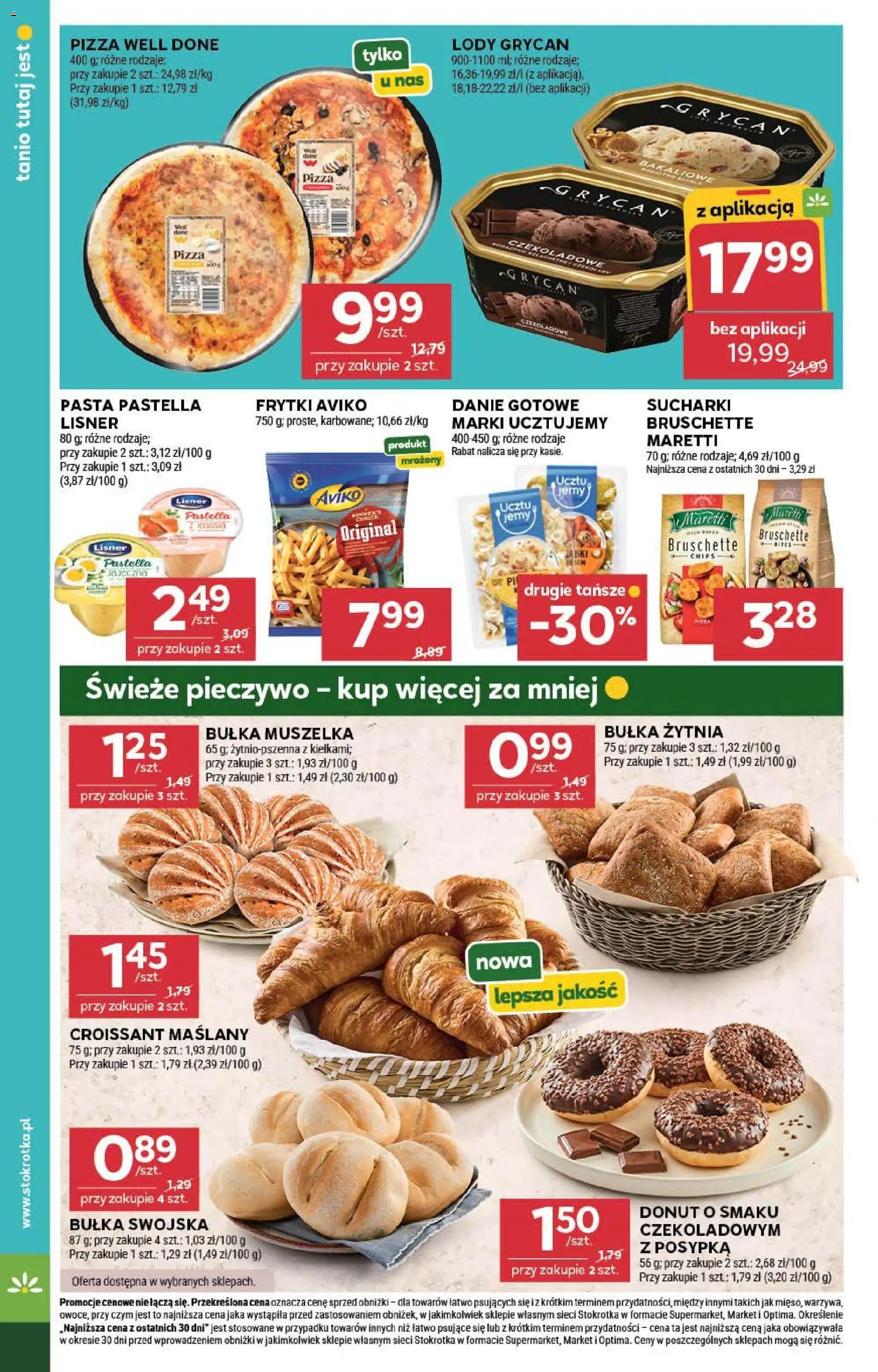 Stokrotka gazetka - Market od 10.09.2026 | Strona: 22 | Produkty: Sucharki, Lody Grycan, Bułka, Pizza