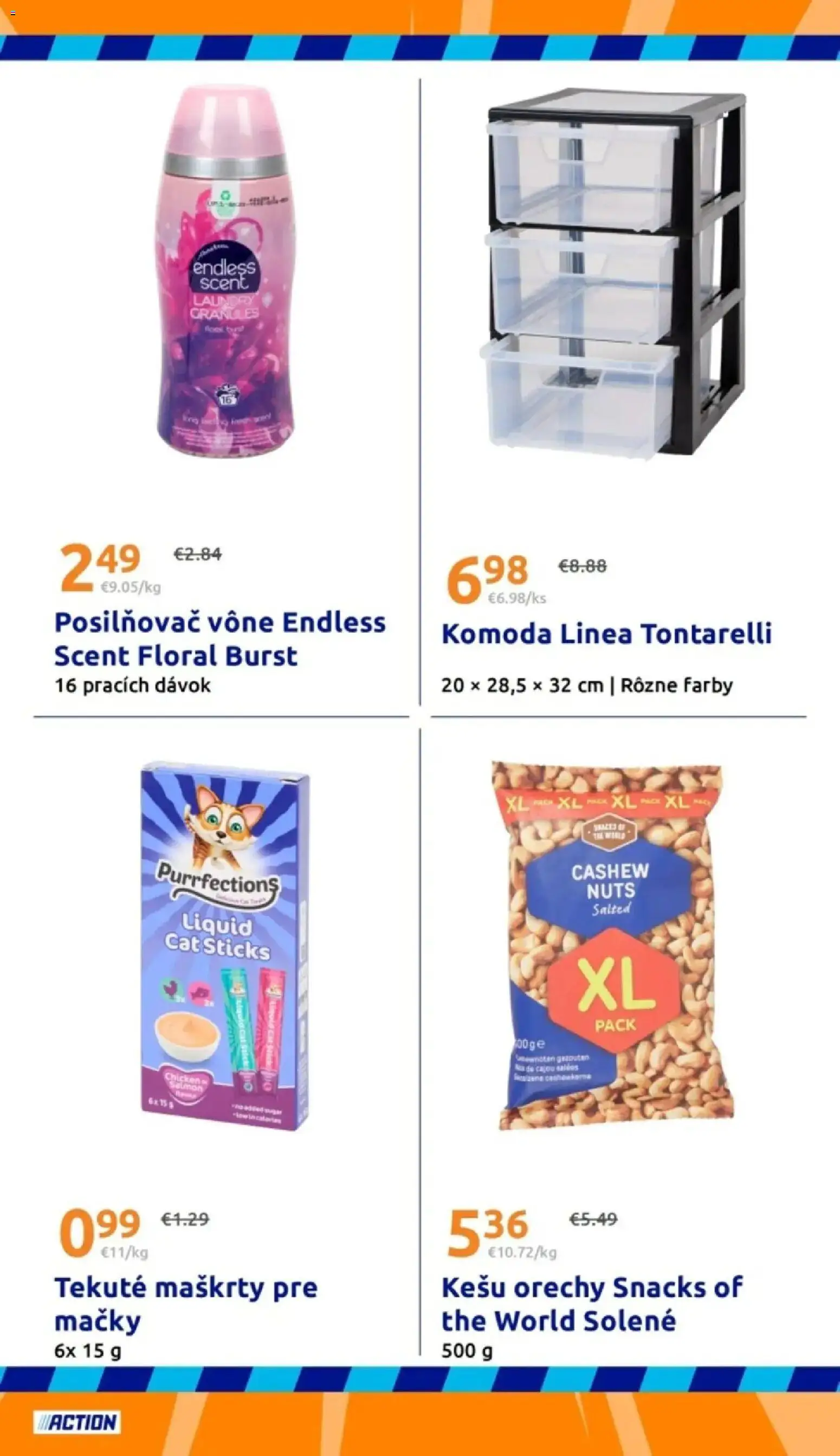Nové Action akcie – leták je platný od 06.05.2026 | Strana: 24 | Produkty: Komoda, Orechy, Kešu orechy