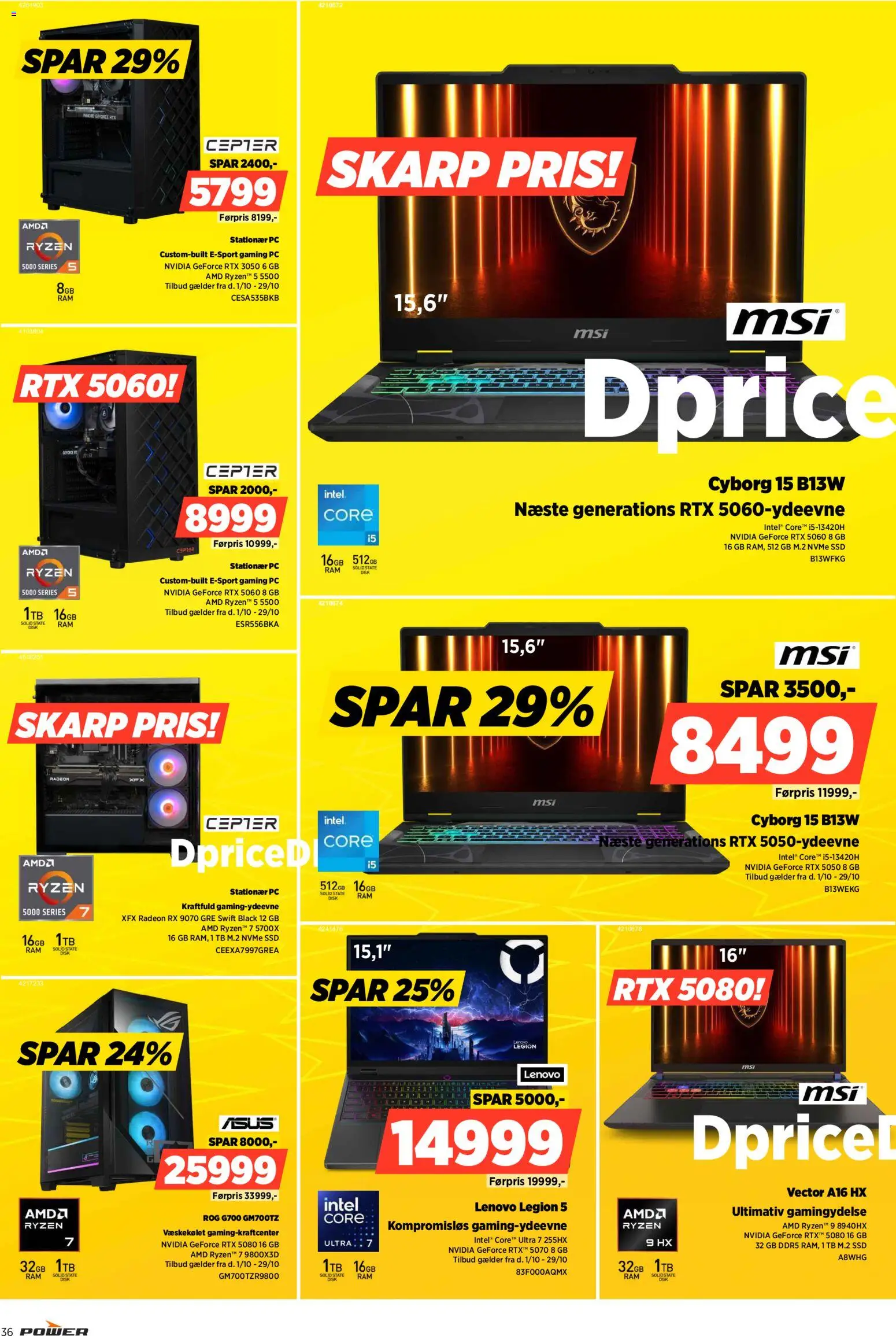 Power tilbudsavis – gyldig fra 23/10/2026 | Side: 36 | Produkter: Disk, PC, Gaming PC, SSD