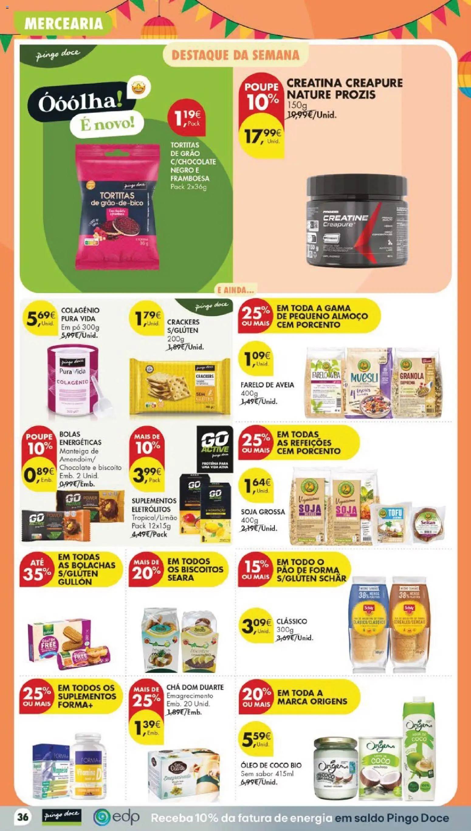 Pingo Doce folheto │ válido de 16.06.2026 | Página: 40 | Produtos: Soja, Creatina, Manteiga, Pão