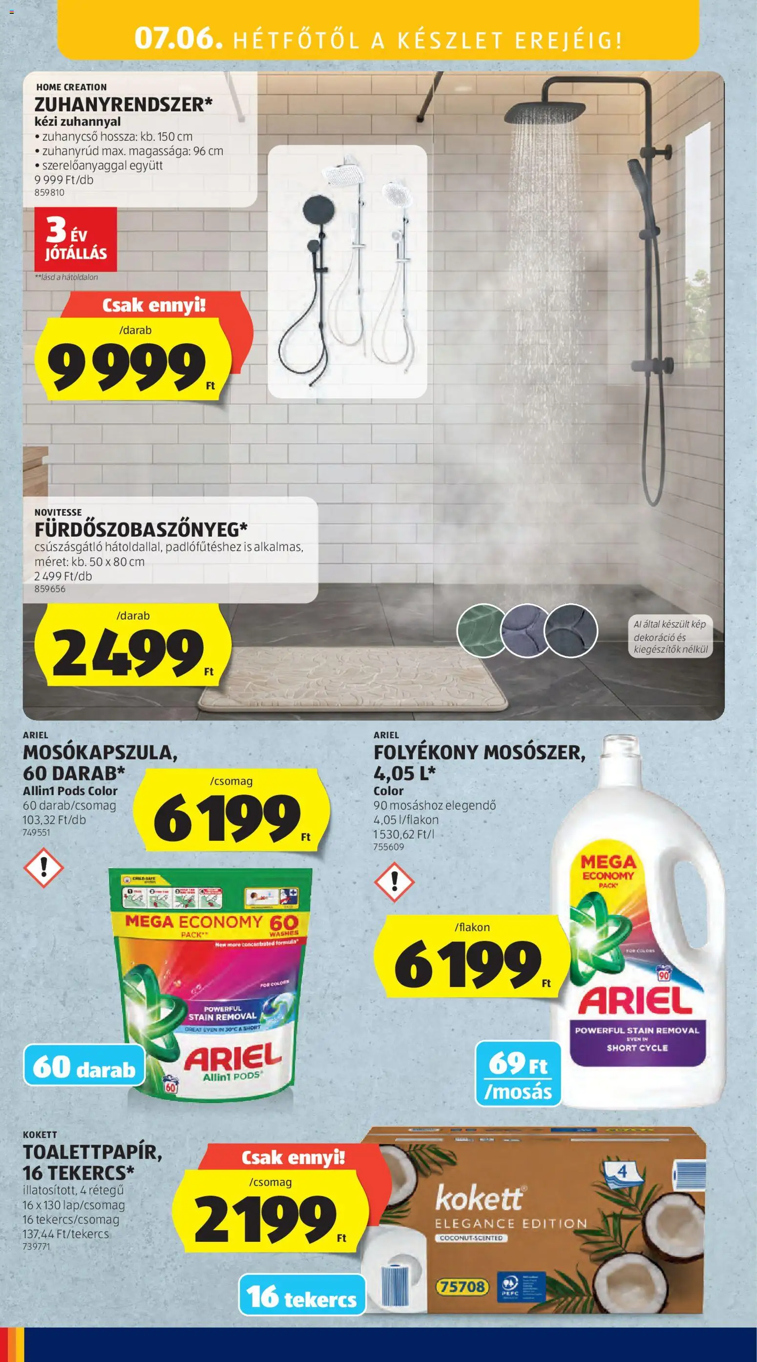 Aldi akciós ujság - amely érvényes a következő dátumtól: 2026.07.02. | Oldal: 18 | Termékek: Ariel, Dekoráció