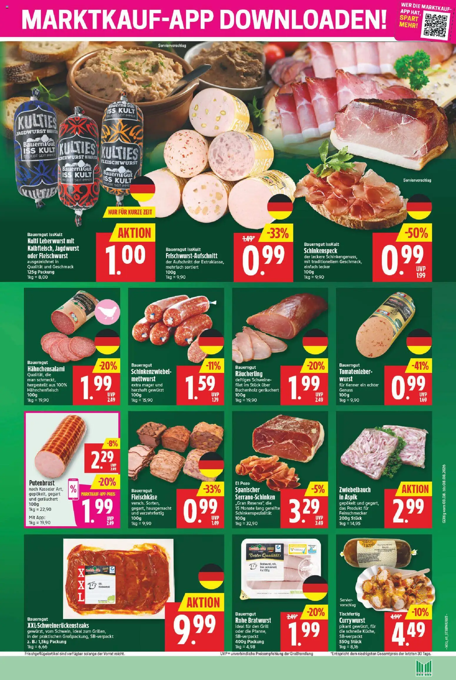 Marktkauf Prospekt – gültig ab 03.08.2026 | Seite: 5 | Produkte: Grill, Bratwurst, Wurst, Bauerngut