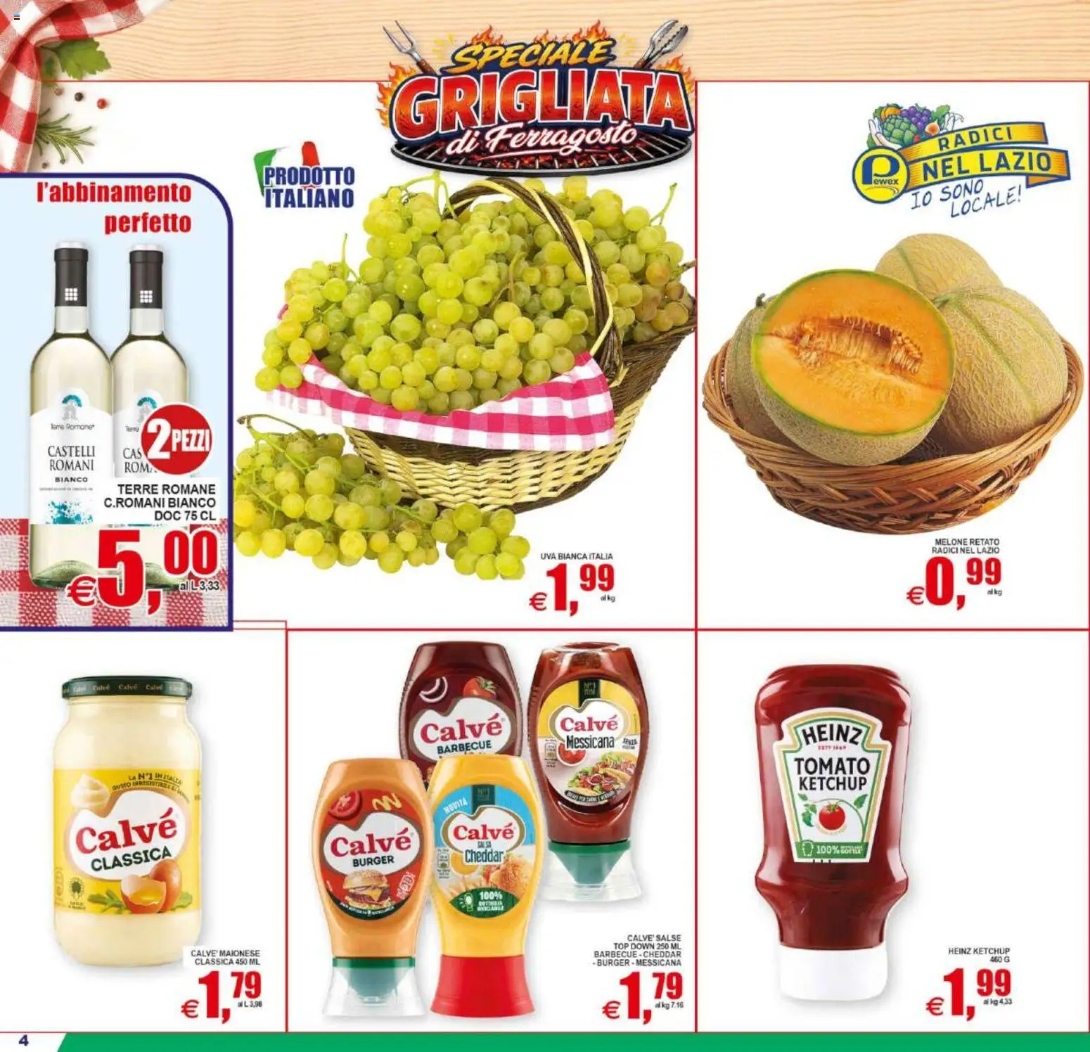 Volantino Pewex del 12/08/2026 | Pagina: 4 | Prodotti: Ketchup, Barbecue, Uva, Salse