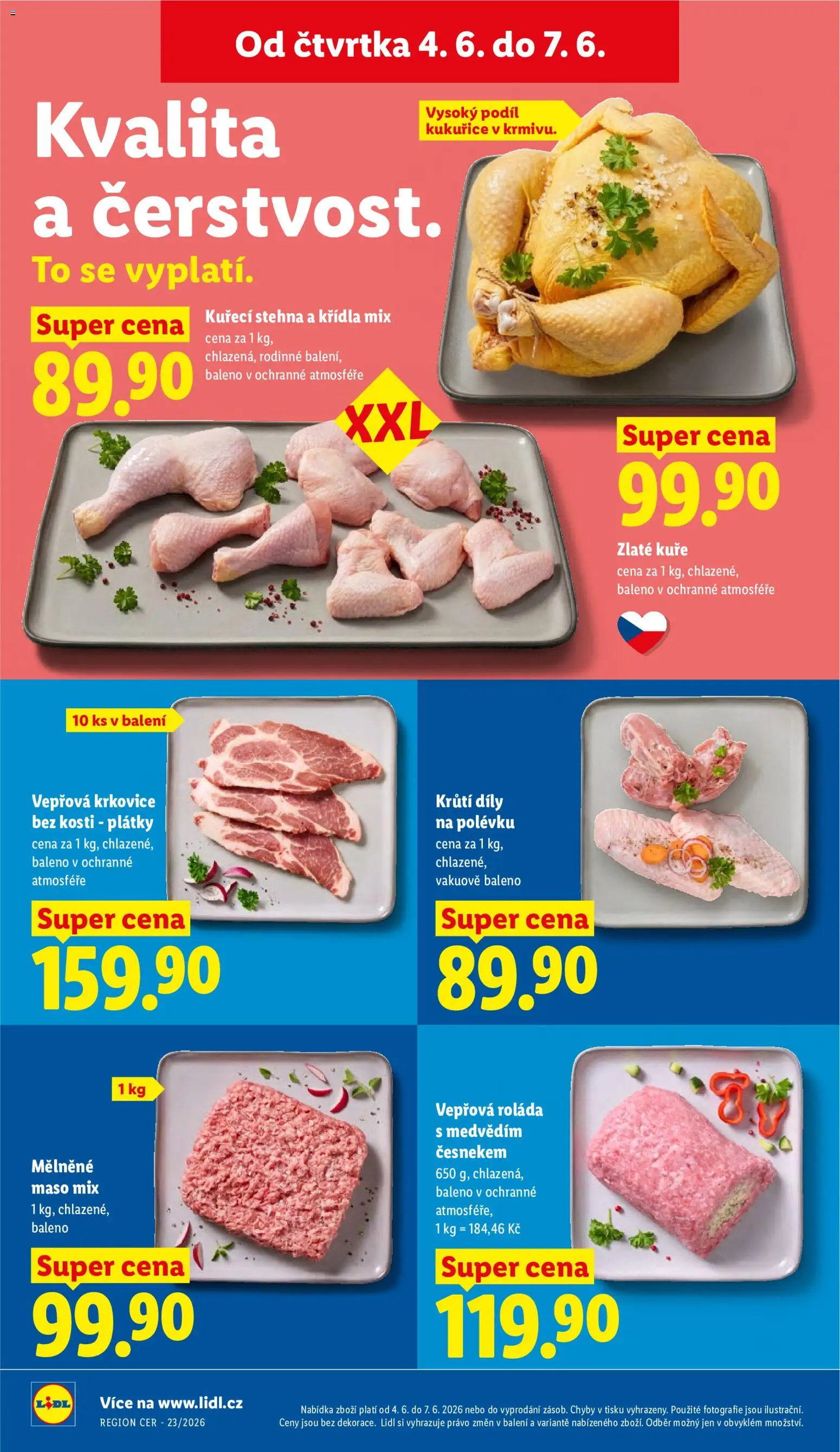 Lidl leták od 04.06.2026 | Strana: 14 | Produkty: Vepřová krkovice bez kosti, Krkovice bez kosti, Krkovice, Vepřová krkovice