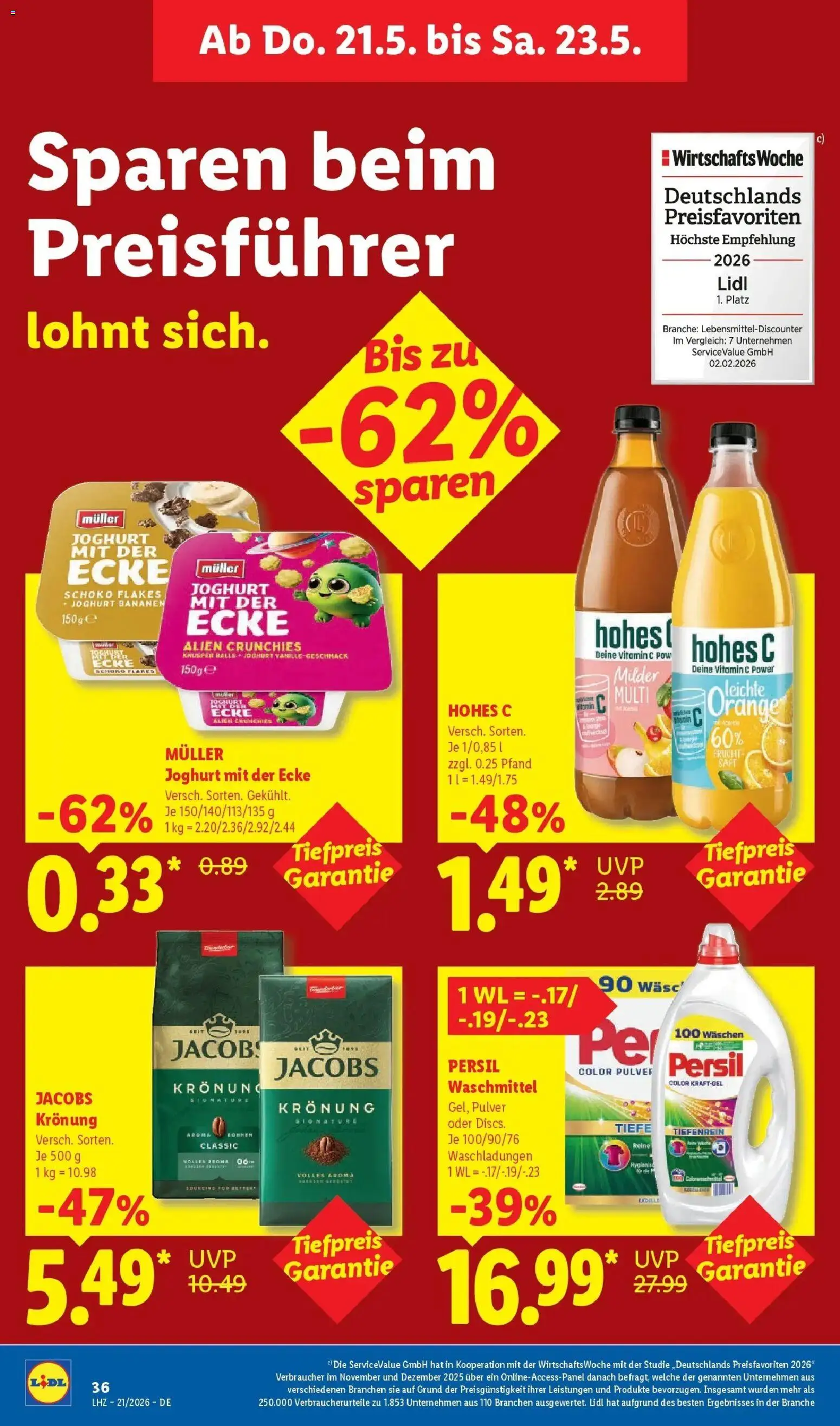 Lidl Prospekt Weikersheim – gültig ab 17.05.2026 | Seite: 64 | Produkte: Joghurt, Waschmittel, Saft, Persil