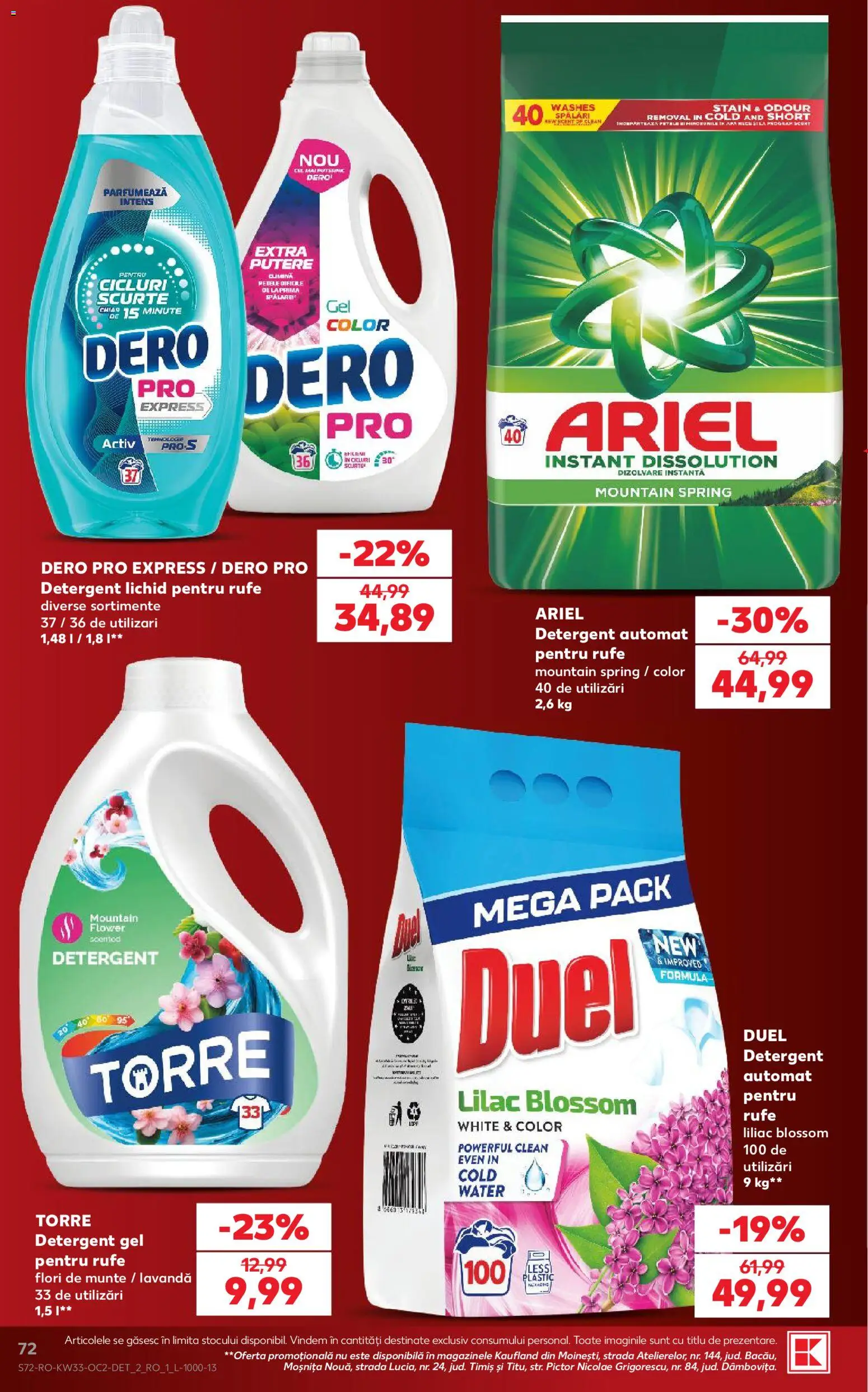 Noul catalog Kaufland – valabil de la 12.08.2026 | Pagină: 72 | Produse: Clean, Detergent Automat, Detergent, Flori