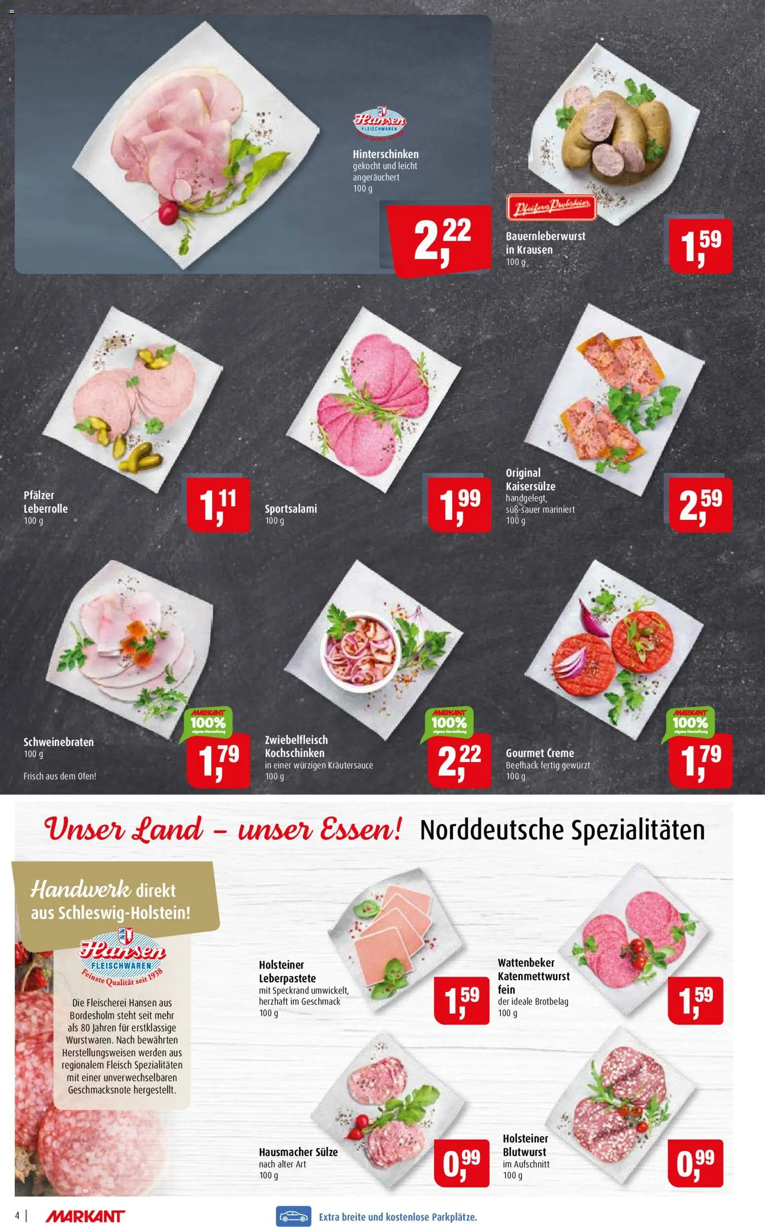 Markant Prospekt – gültig ab 02.11.2026 | Seite: 4 | Produkte: Ofen, Spezialitäten, Creme, Fleisch