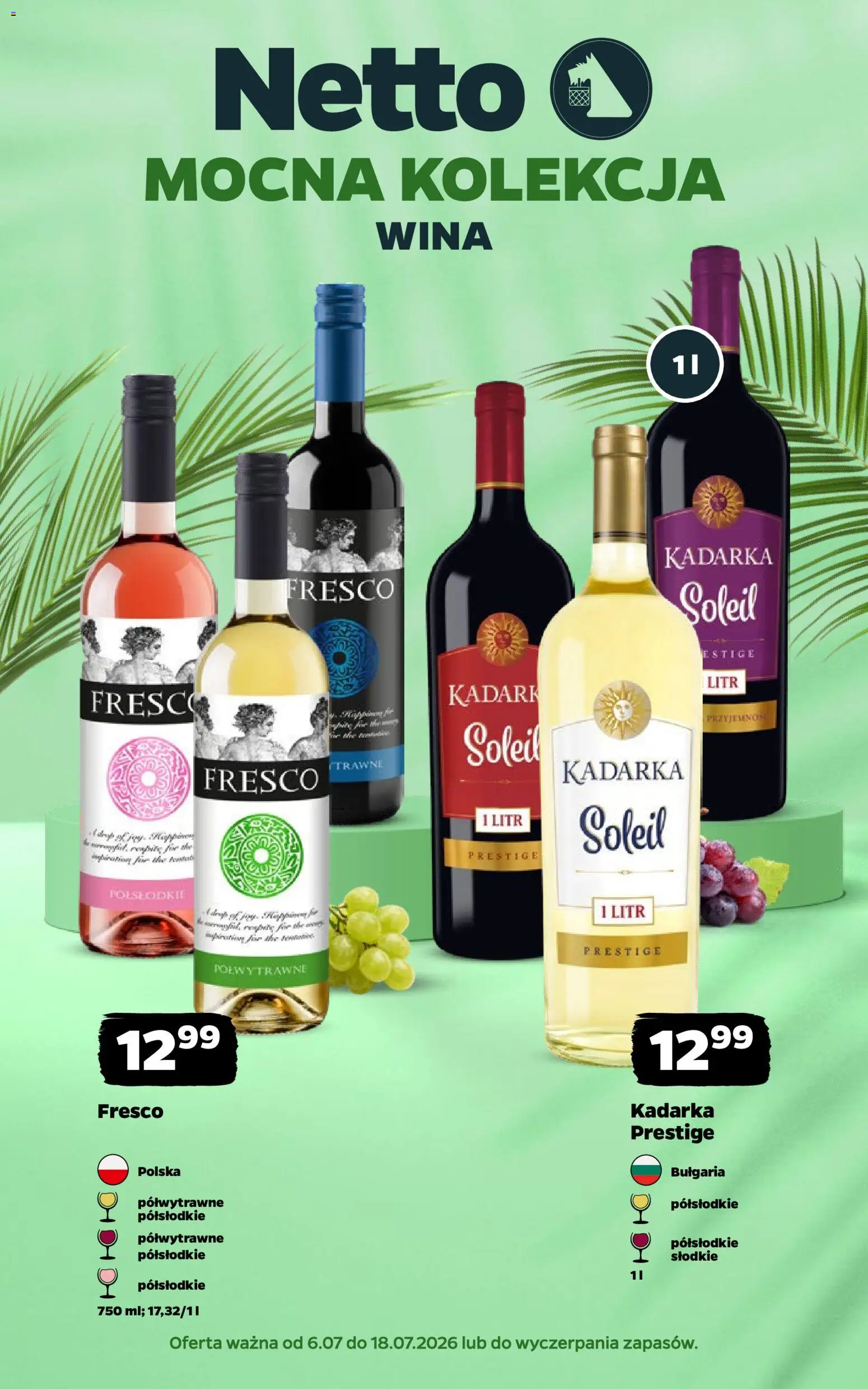 Netto gazetka - Wina od 06.07.2026 | Strona: 1 | Produkty: Fresco