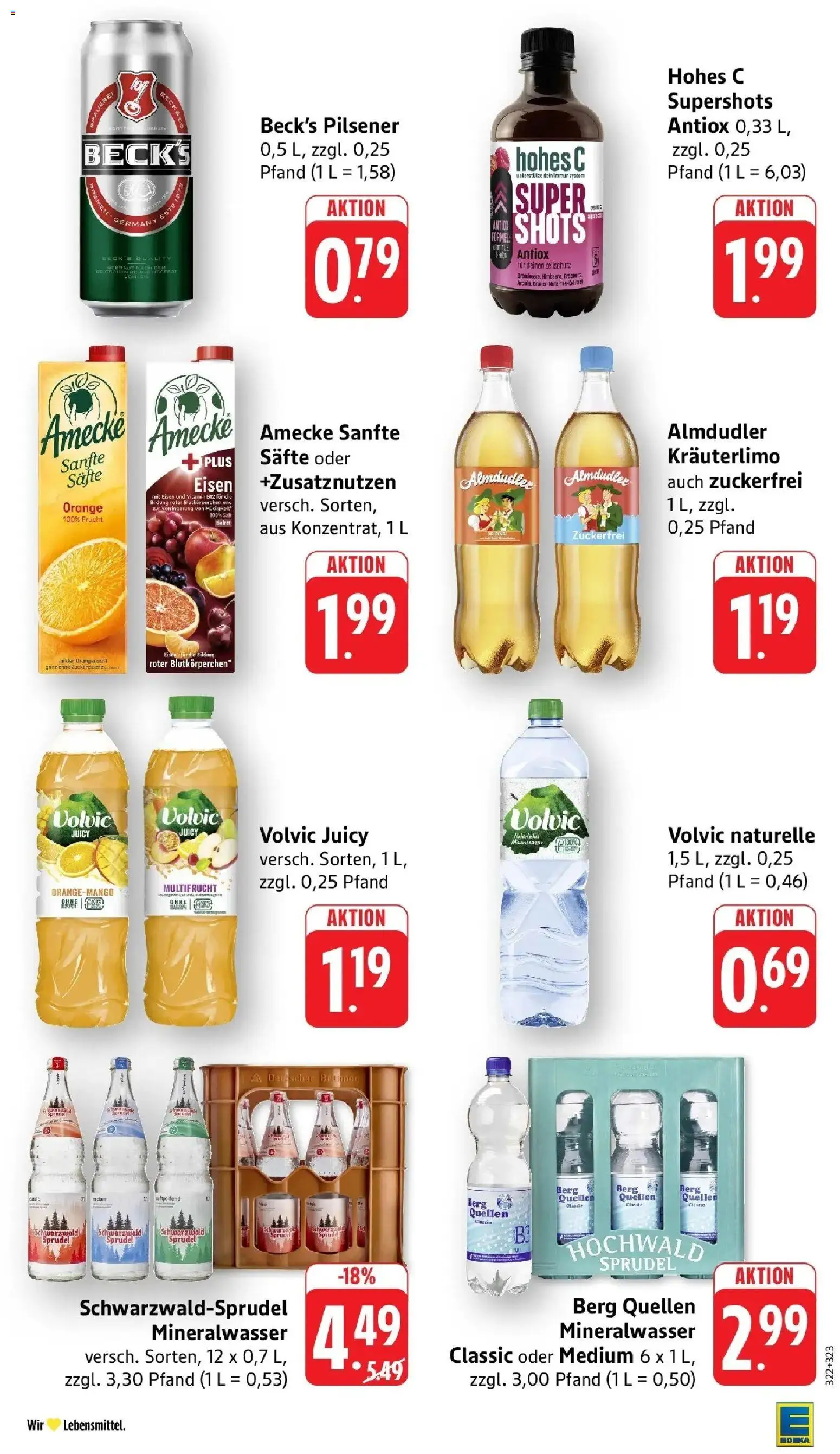 Edeka Prospekt Bad Sobernheim (ab 14.09.2026) » Angebote Online | Seite: 24 | Produkte: Orangensaft, Mineralwasser, Hohes c, Volvic