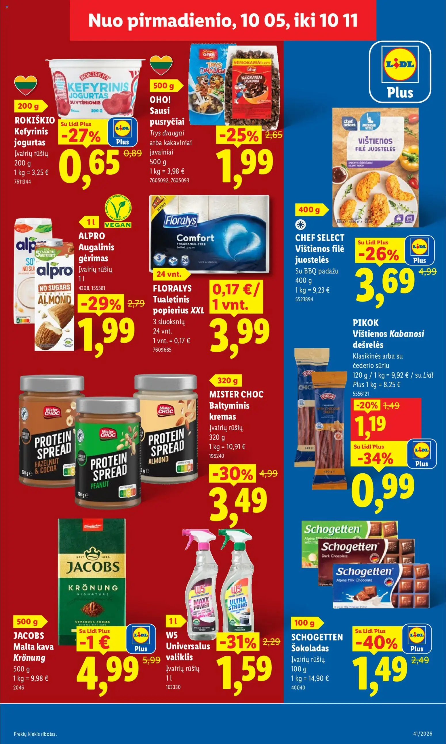 LIDL akcijos nuo 2026.10.05 | Puslapis: 3 | Prekių: Vištienos, Kremas, Jogurtas, Kava