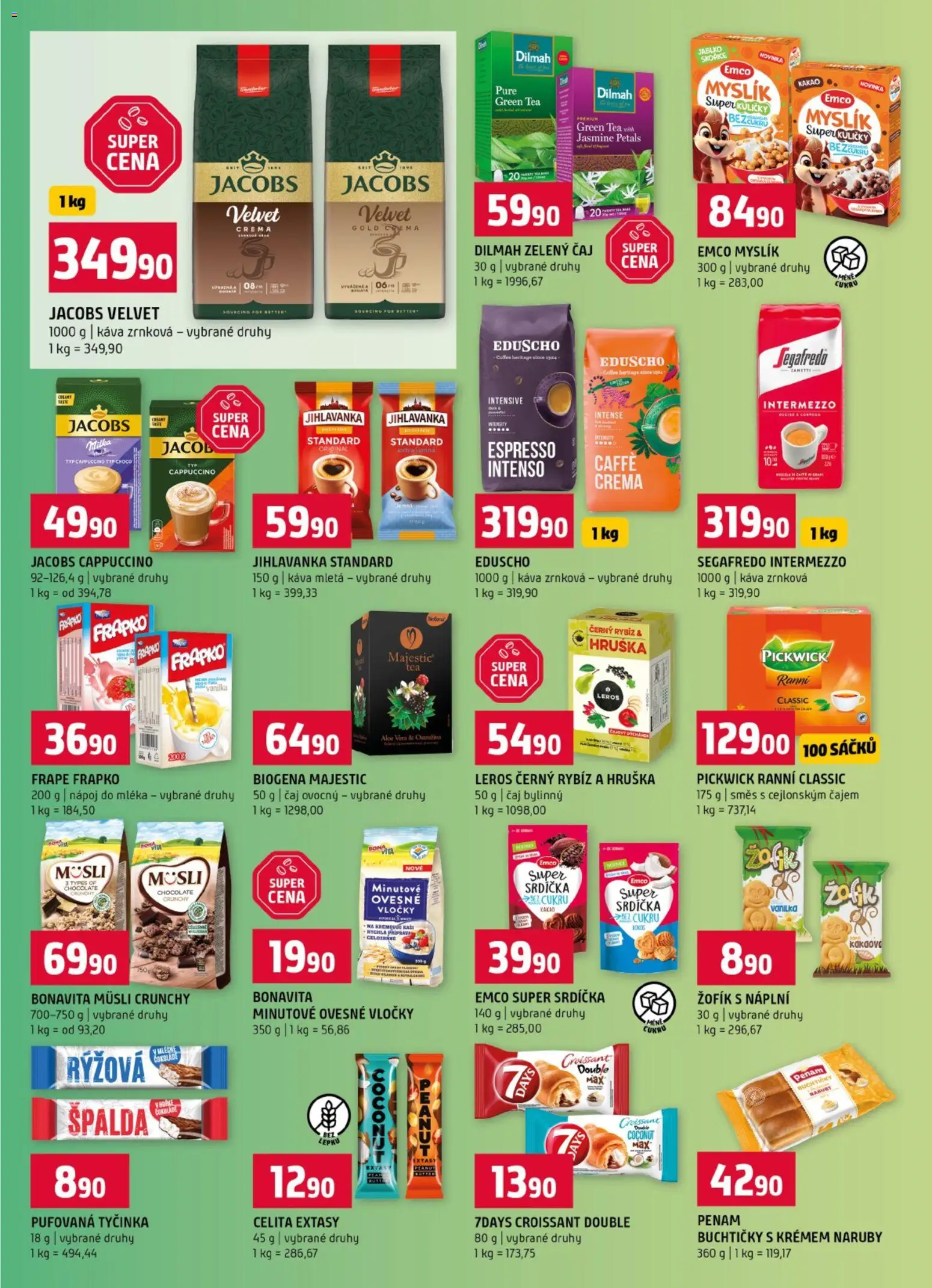 Terno leták - Nabídka pro věrné zákazníky od 17.06.2026 | Strana: 9 | Produkty: Frapko, Zelený čaj, Jihlavanka, Cappuccino