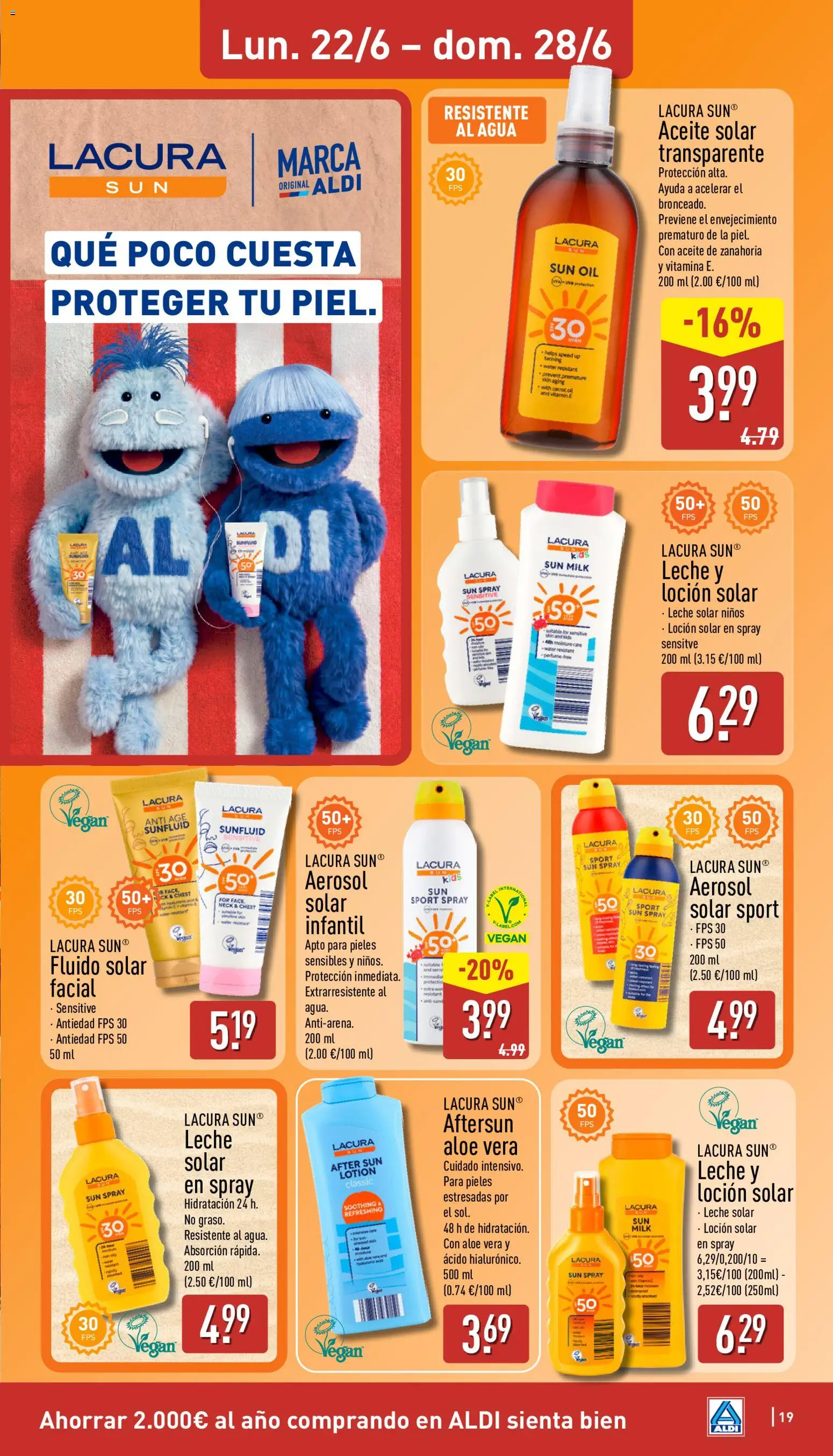 Aldi folleto Canarias │ válido desde el 22.06.2026 | Página: 19 | Productos: Leche, Aceite, Zanahoria