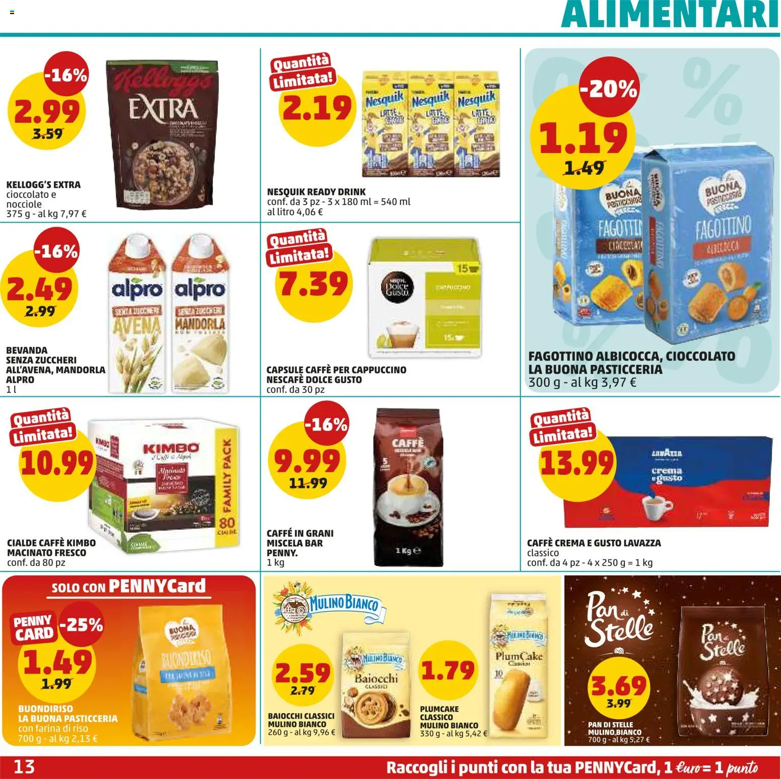 Volantino PENNY del 27/08/2026 | Pagina: 13 | Prodotti: Cappuccino, Farina, Plumcake, Caffè in grani