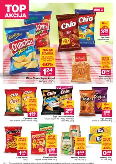Mercator katalog akcije – veljaven od 23.04.2026 | Stran: 34 | Izdelki: Arašidi, Flips, Sir, Cips