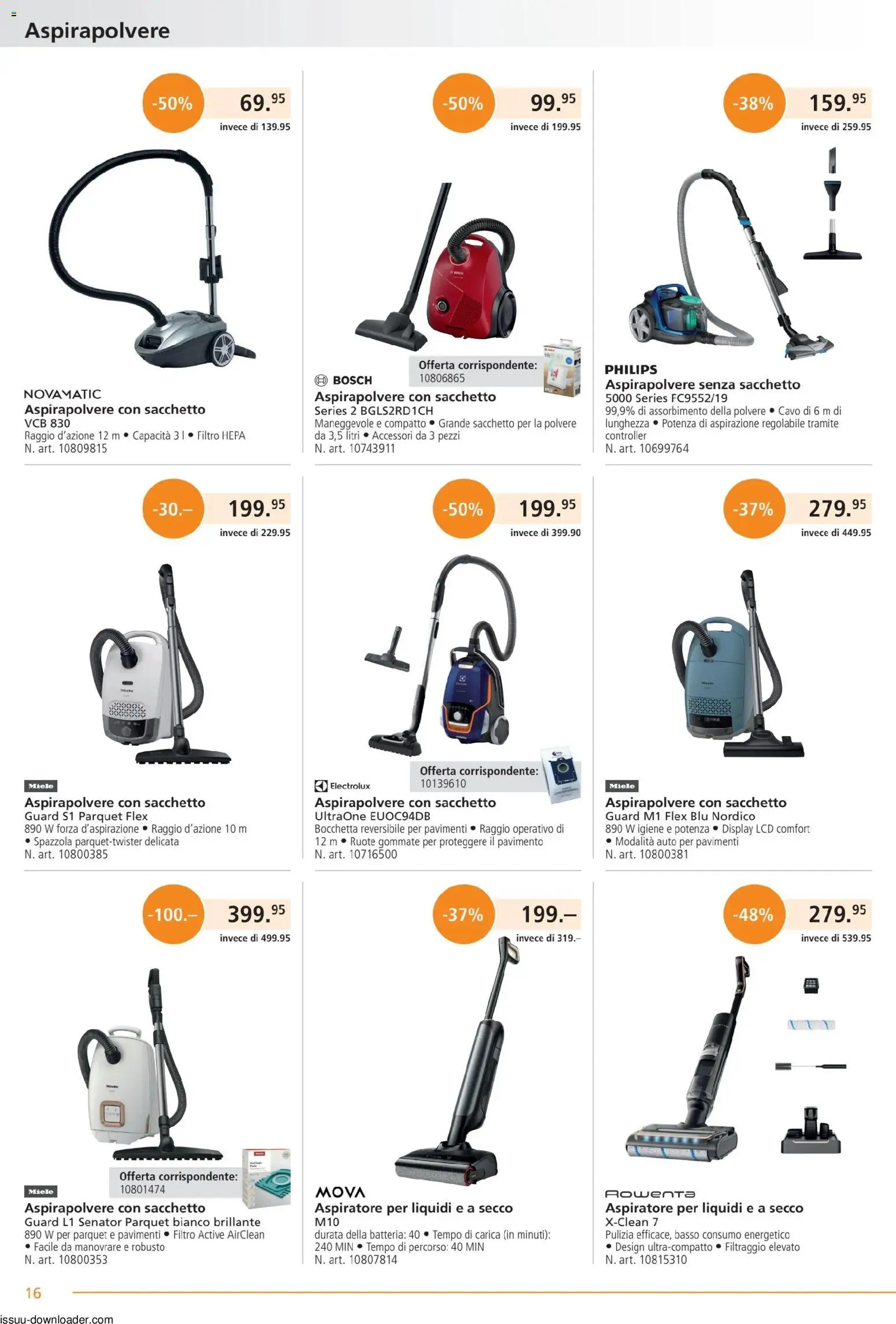 Fust aktionen IT – gültig ab 01.05.2026 | Seite: 16 | Produkte: Miele, Bosch, Philips