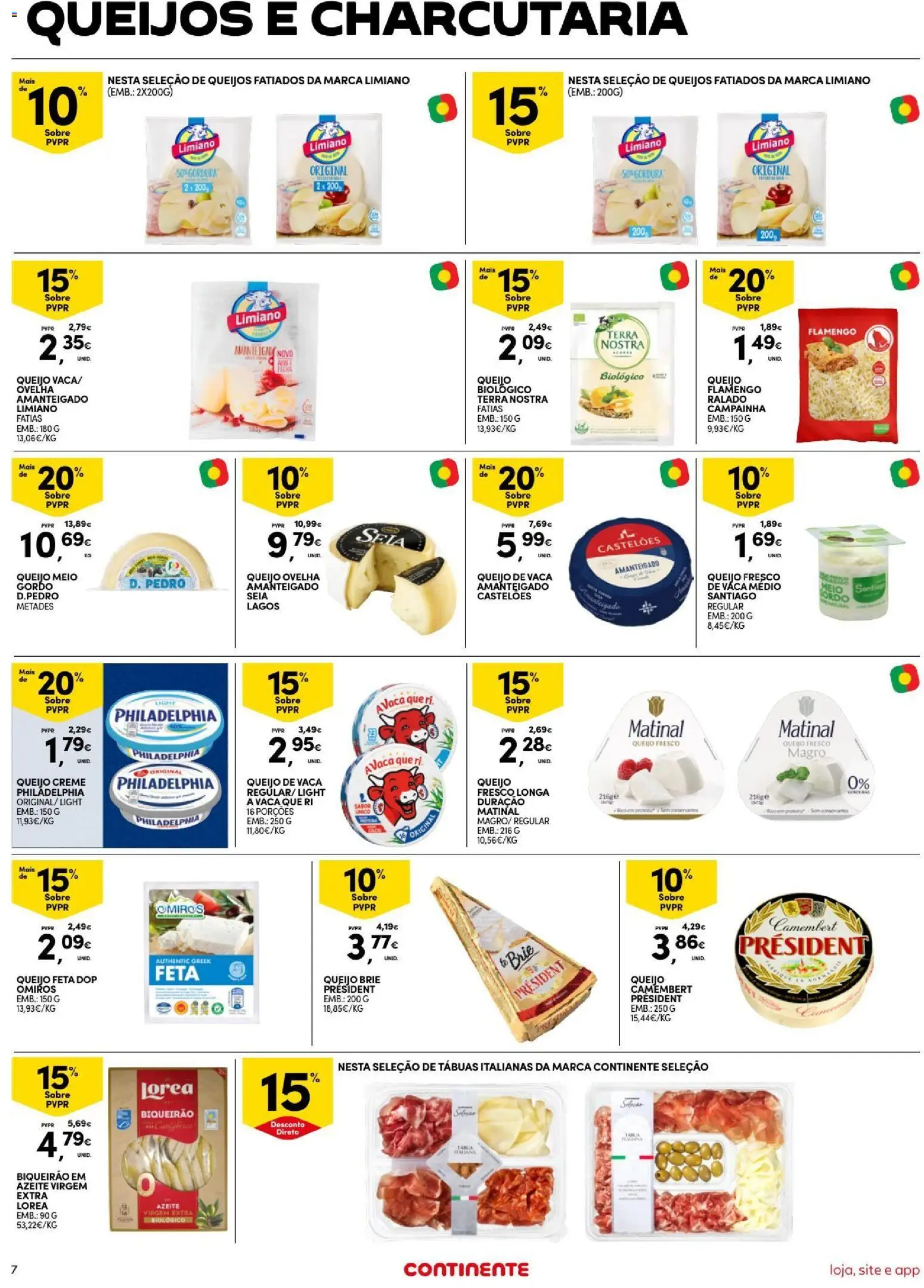 Continente Semanal Continente Bom Dia │ válido de 11/08/2026 | Página: 7 | Produtos: Tábua, Queijo creme, Campainha, Queijo