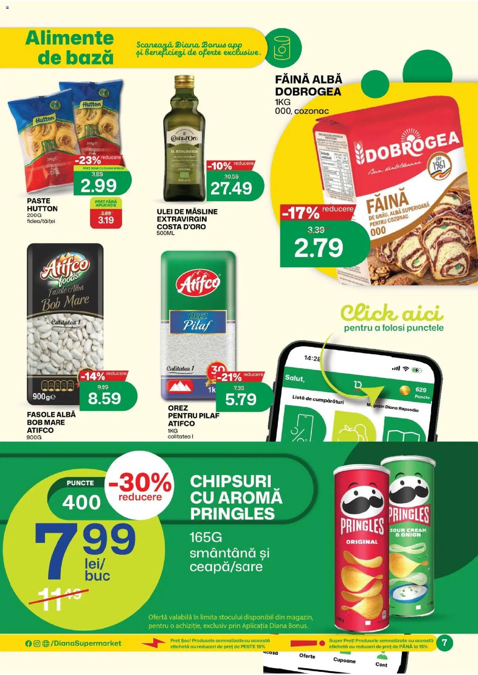 Noul catalog Diana – valabil de la 01.08.2026 | Pagină: 7 | Produse: Pește, Paste, Smântână, Fasole albă