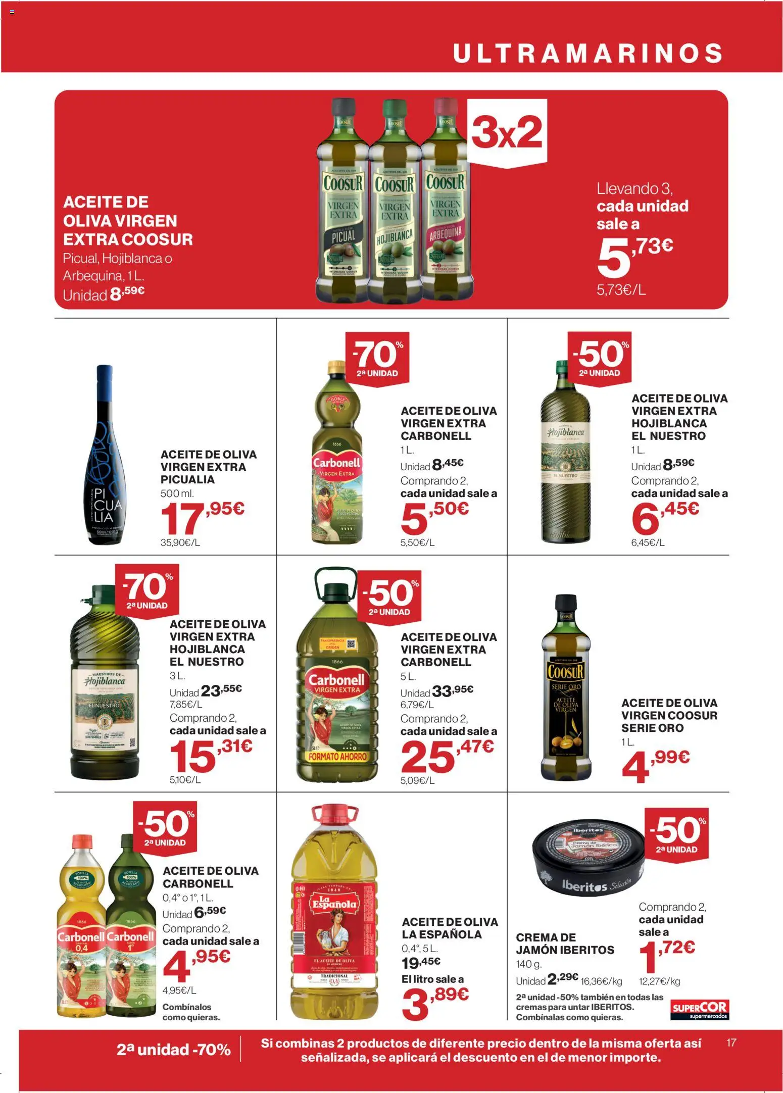 Supercor folleto │ válido desde el 04.06.2026 | Página: 17 | Productos: Aceite, Jamón ibérico, Jamón, Aceite de oliva