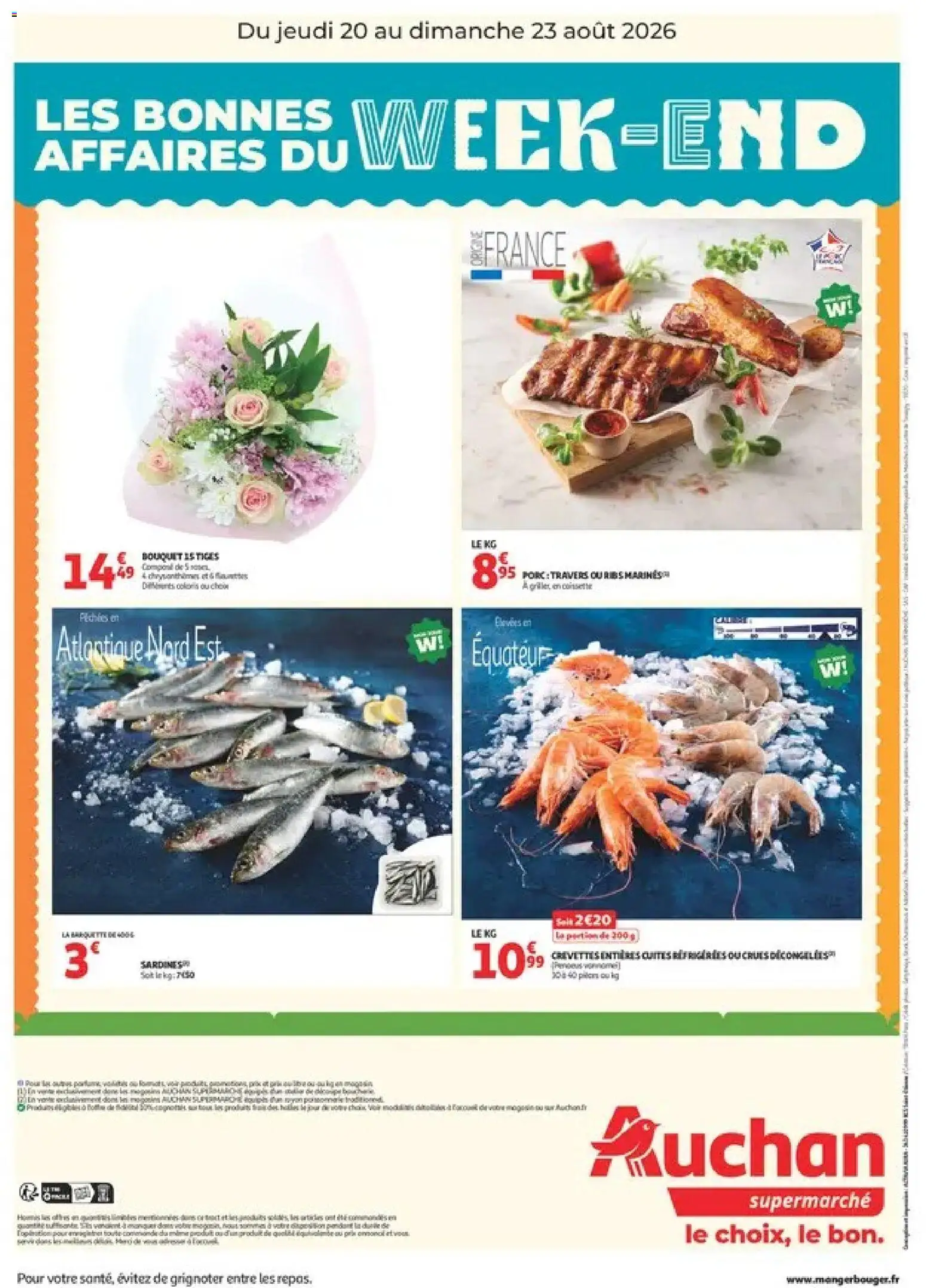{H1} | Page: 2 | Produits: Chrysanthèmes, Sardines, Crevettes, Porc