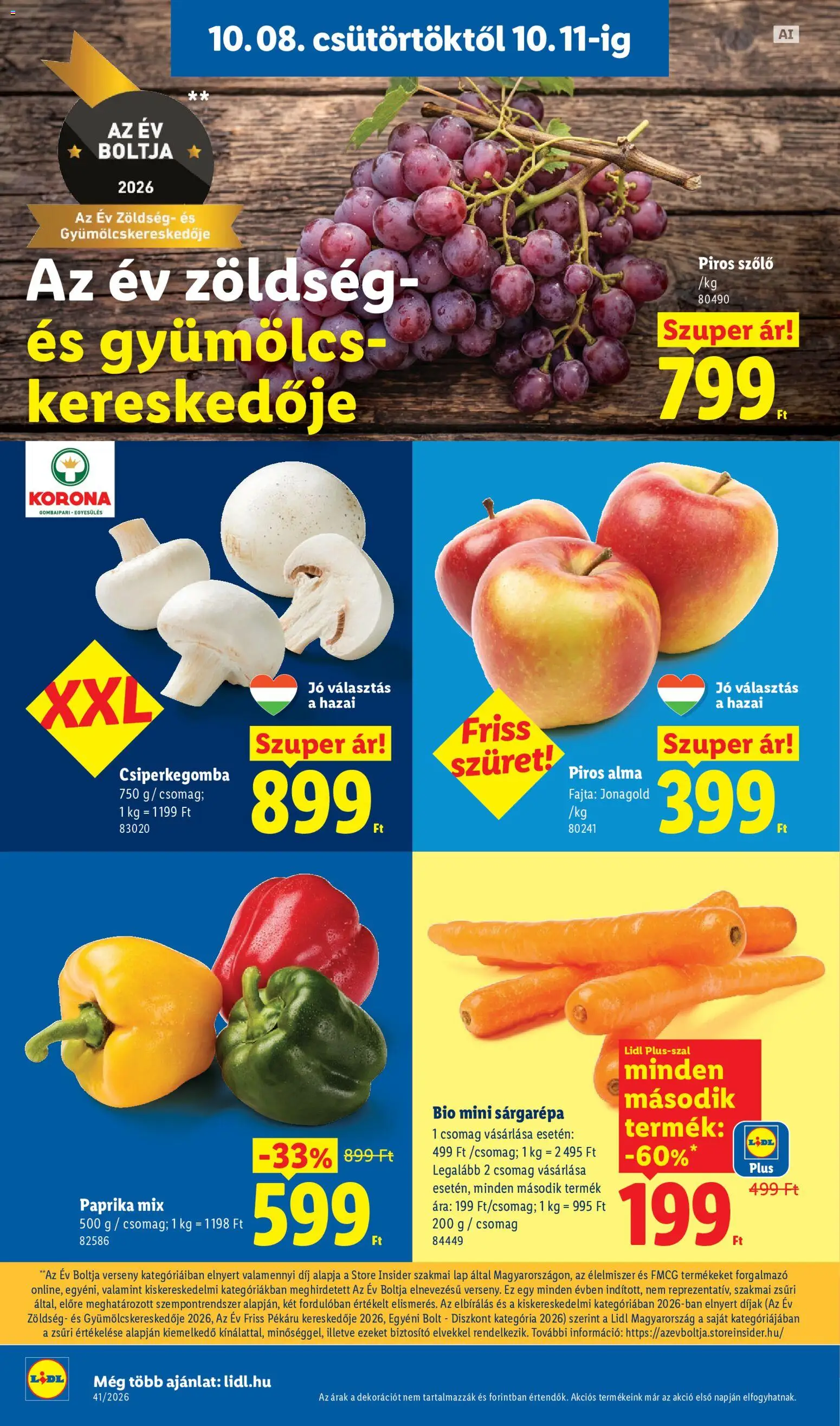 Lidl akciós ujság - amely érvényes a következő dátumtól: 2026.10.08. | Oldal: 6