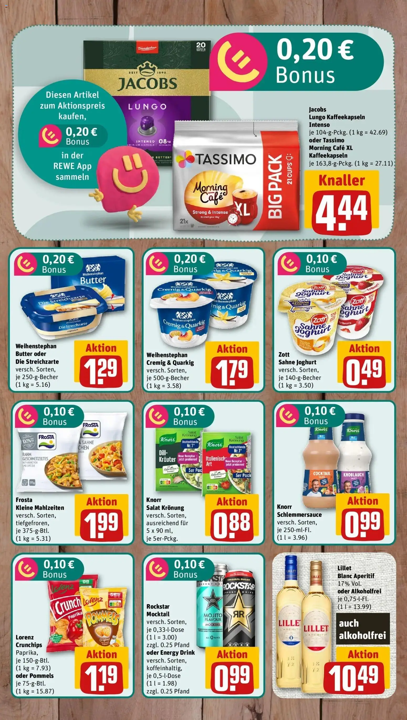 REWE Prospekt ab 03.08.2026 zum Blättern » Angebote | Seite: 6 | Produkte: Butter, Joghurt, Rockstar, Knoblauch