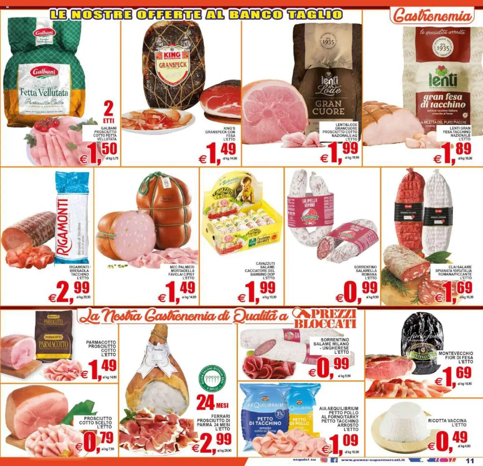 Volantino Pewex del 10/07/2026 | Pagina: 11 | Prodotti: Pollo, Tacchino, Prosciutto, Forno