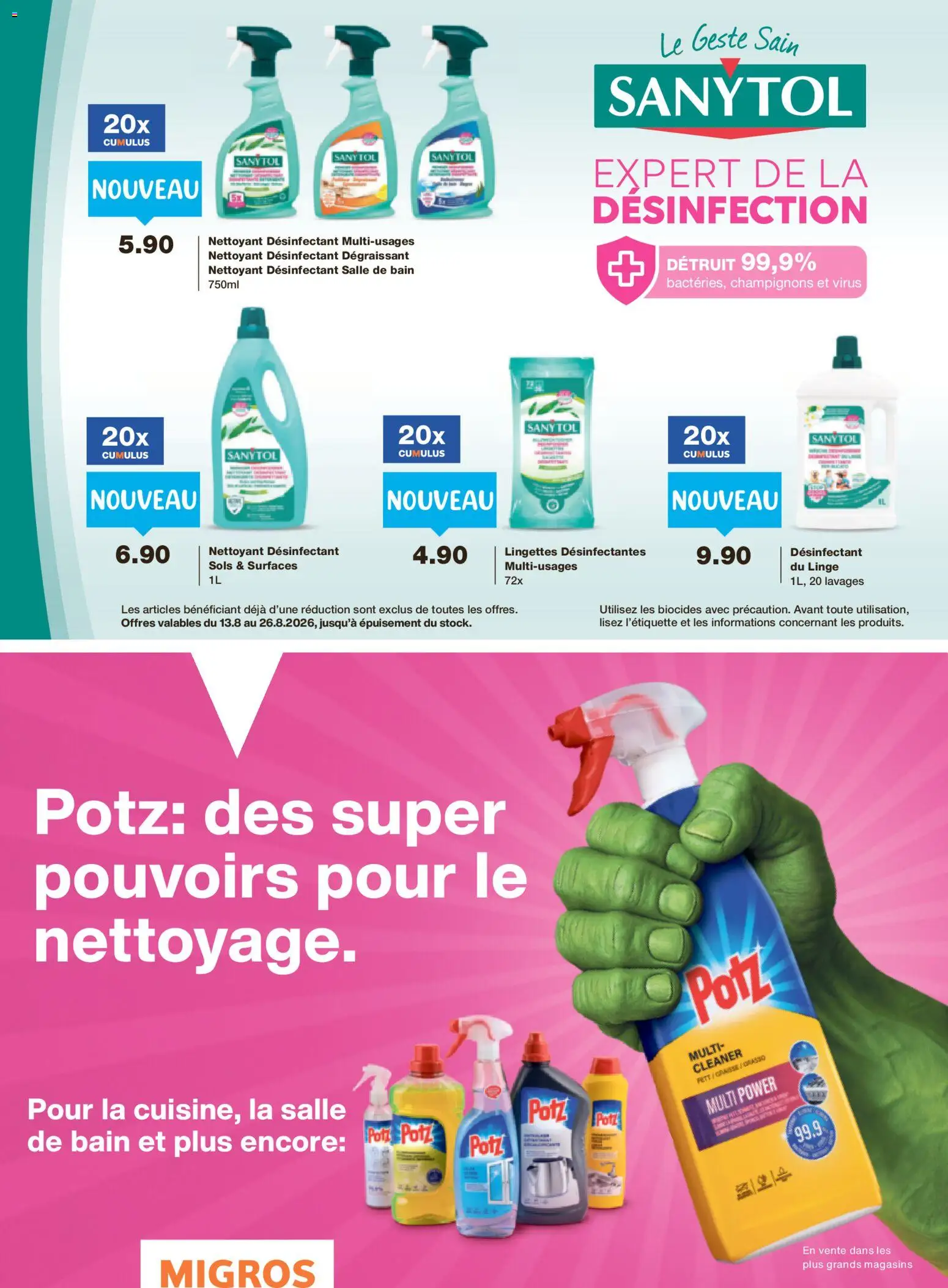Migros aktionen Magazine FR – gültig ab 12.08.2026 | Seite: 46 | Produkte: Champignons