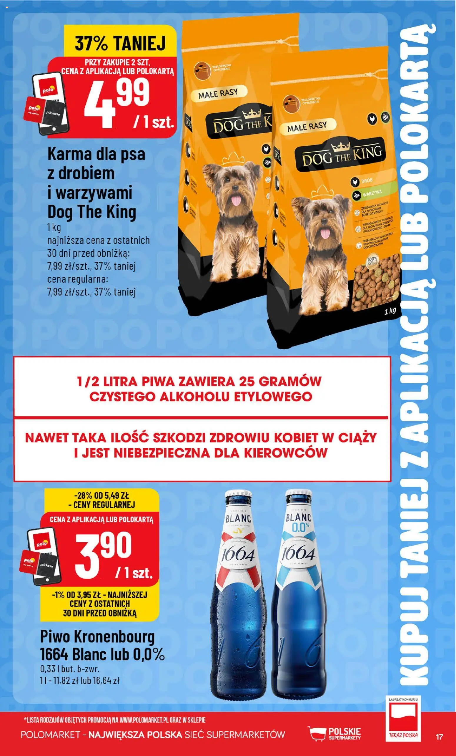 POLOmarket gazetka - Kupuj taniej od 12.08.2026 | Strona: 17 | Produkty: Drób, Karma dla psa, Piwo, Karma