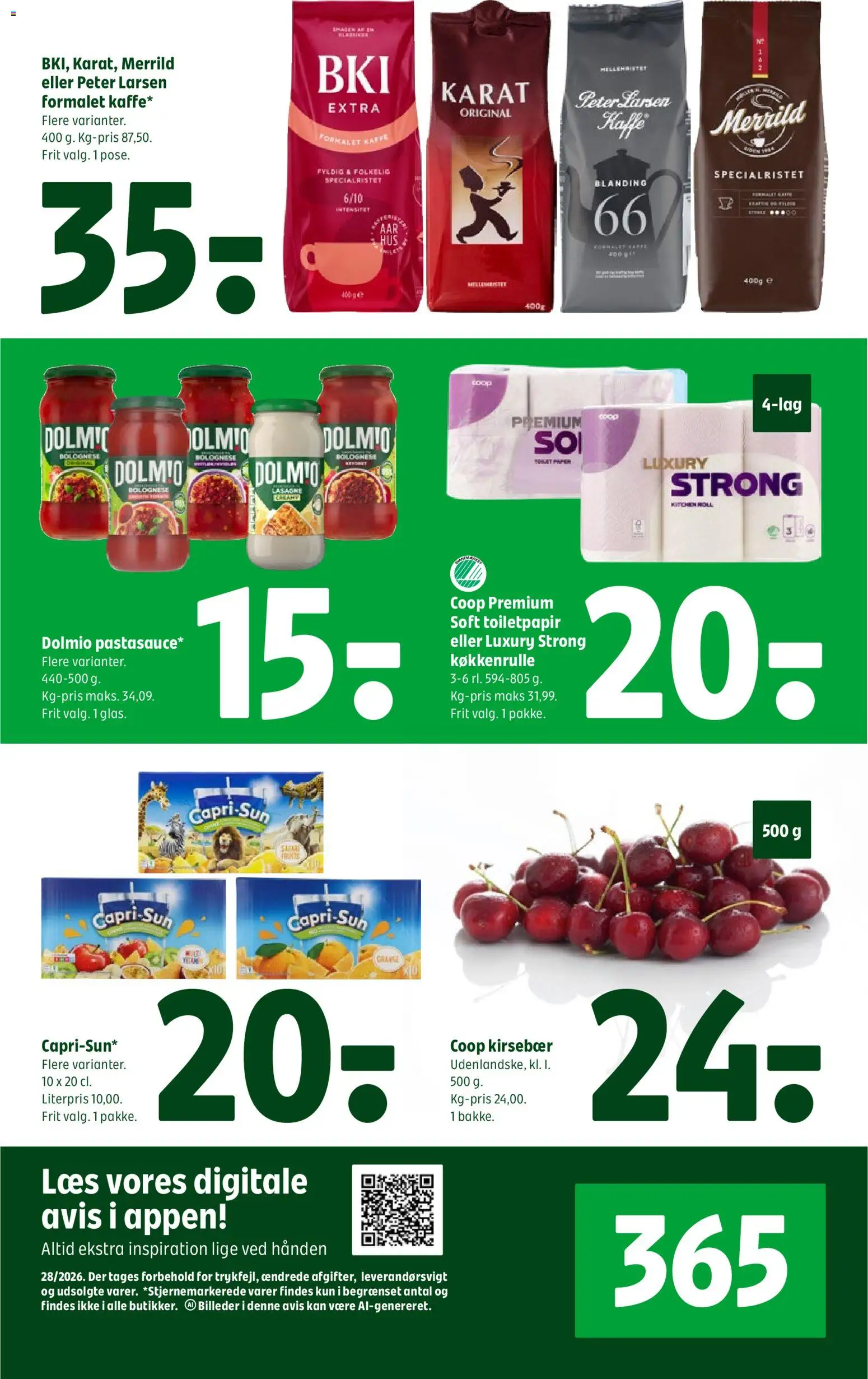Coop 365 tilbudsavis – gyldig fra 09/07/2026 | Side: 2 | Produkter: Kaffe, Kirsebær