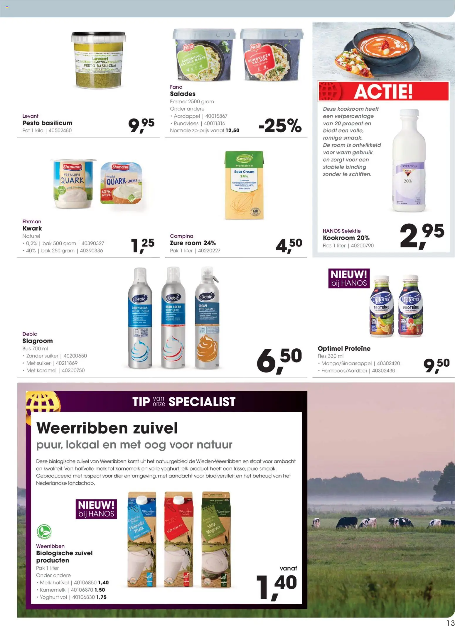 {H1} | Pagina: 13 | Producten: Aardappel, Kwark, Halfvolle Melk, Volle melk