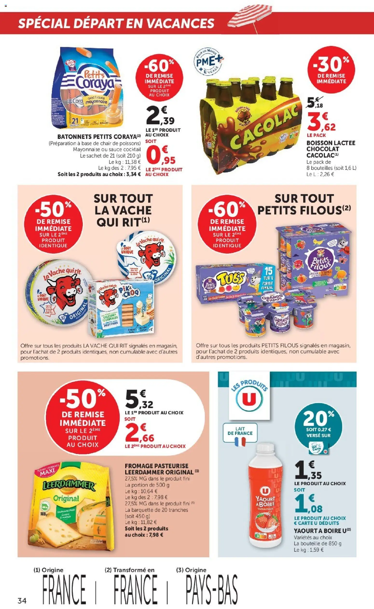 {H1} | Page: 34 | Produits: Base, Yaourt à boire, Fromage, Chocolat