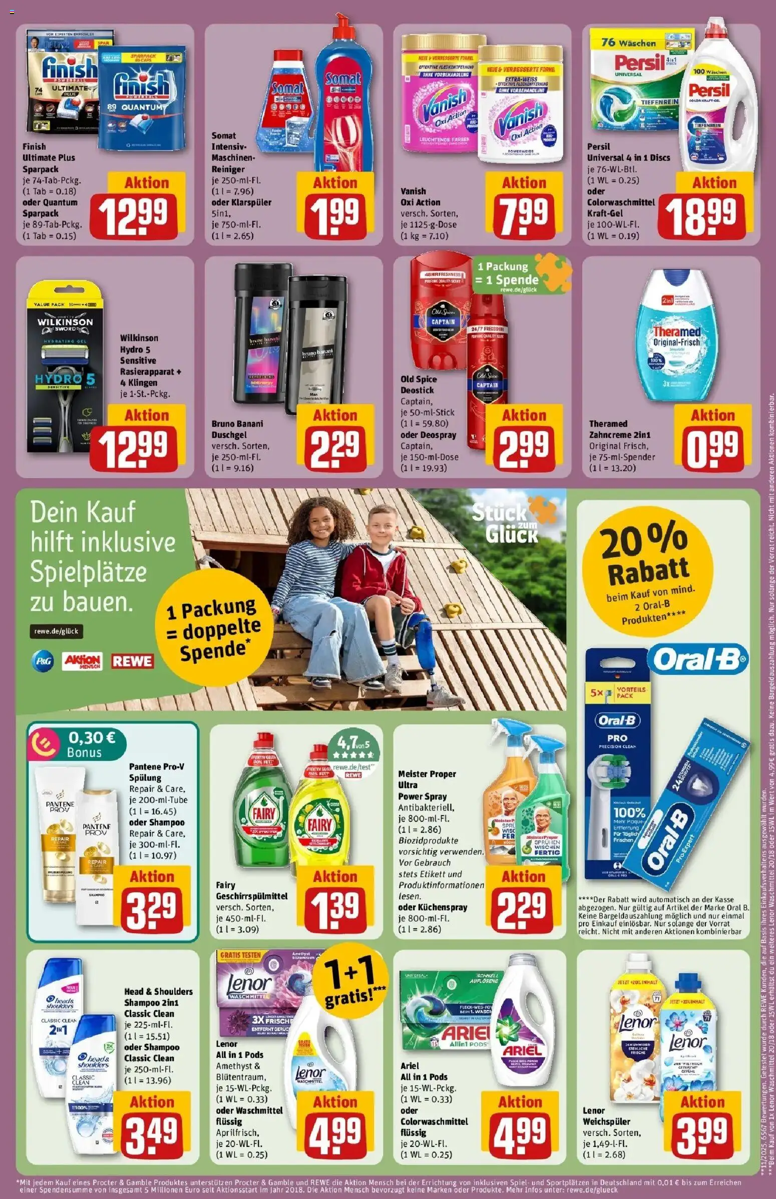 REWE Prospekt ab 31.08.2026 zum Blättern » Angebote | Seite: 27 | Produkte: Shampoo, Spülung, Duschgel, Deospray