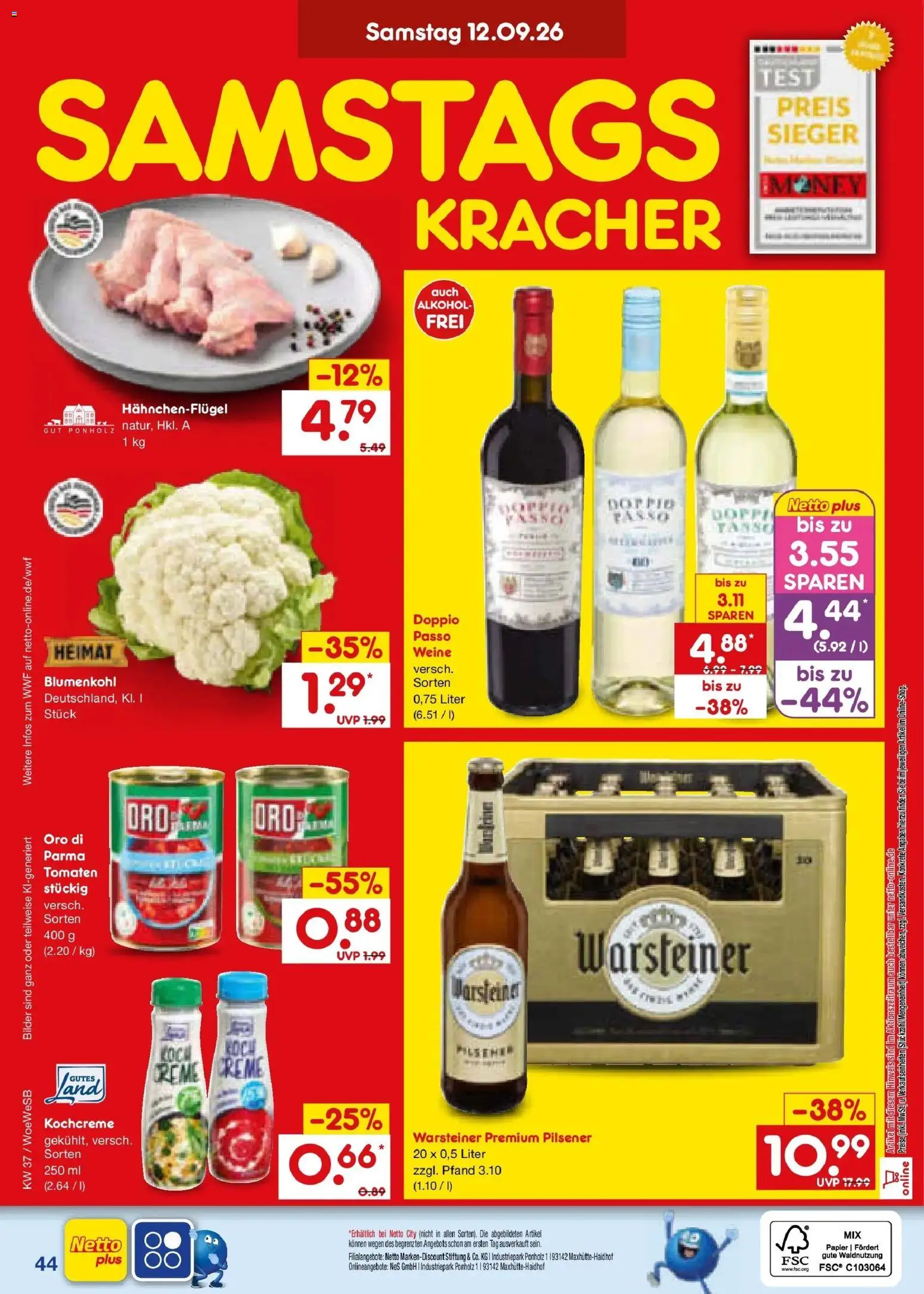 Netto Marken-Discount Prospekt Leonberg – gültig ab 07.09.2026 | Seite: 62 | Produkte: Creme, Bilder, Alkohol, Warsteiner