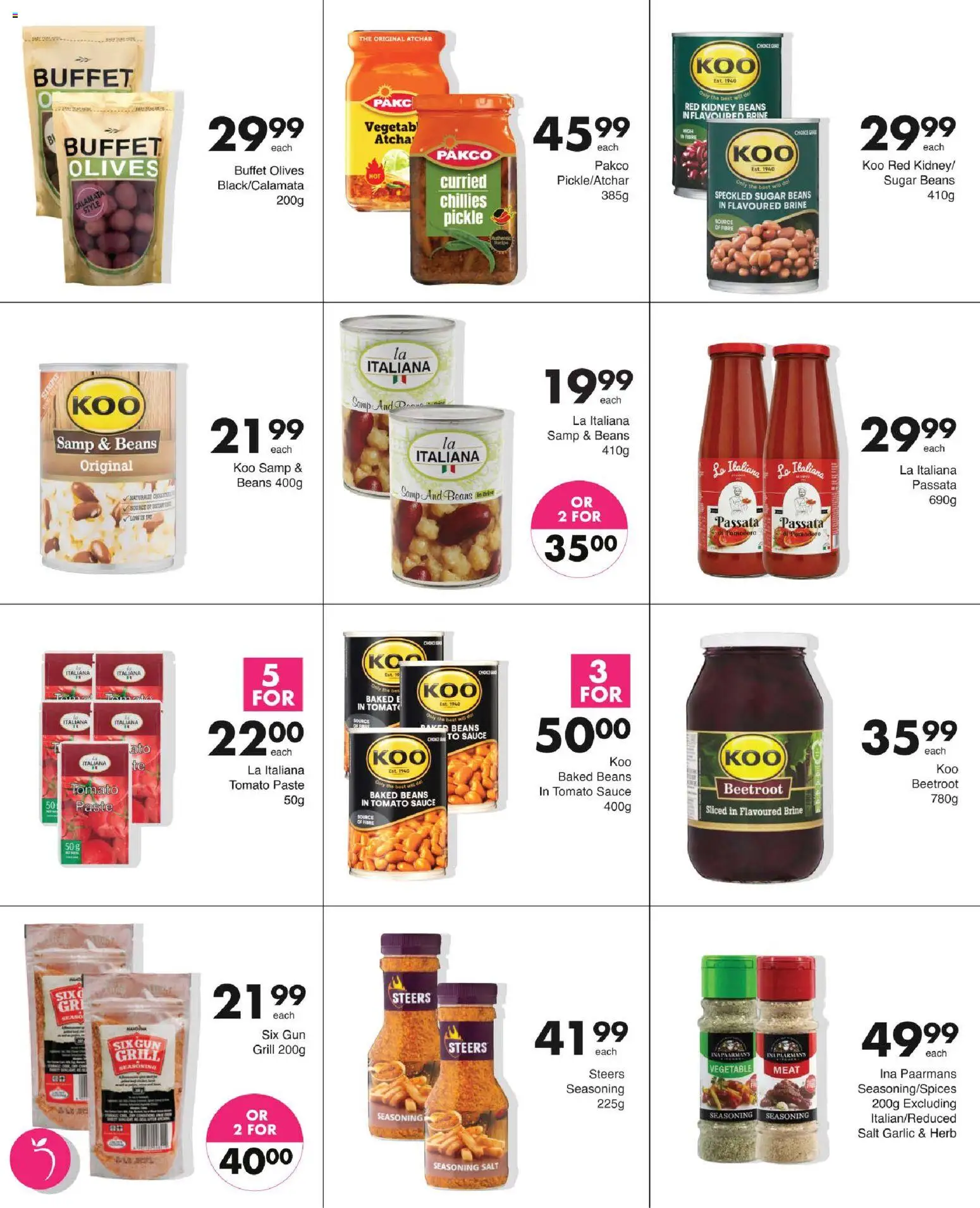 New Save catalogue – valid from 15/10/2026 | Page: 19 | Products: Beans, Atchar, Salt, Sugar