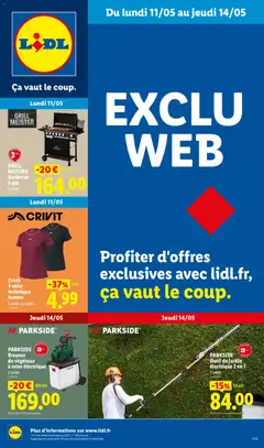 LIDL - Prévisualisation de LIDL catalogue les bonnes affaires Exclu Web valide à partir de 11.05.2026