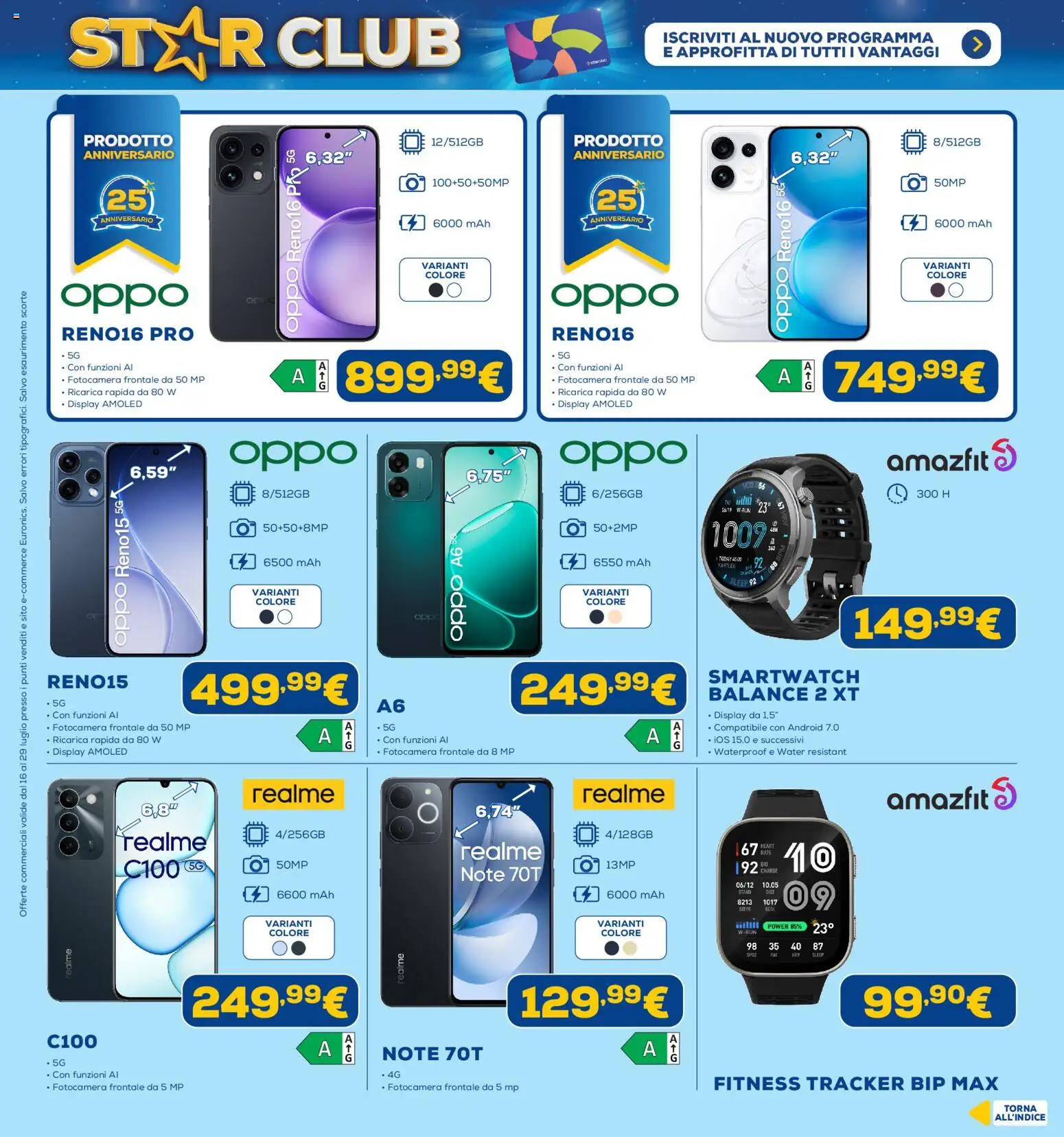 Volantino Euronics del 16/07/2026 | Pagina: 8 | Prodotti: Fotocamera, Smartwatch