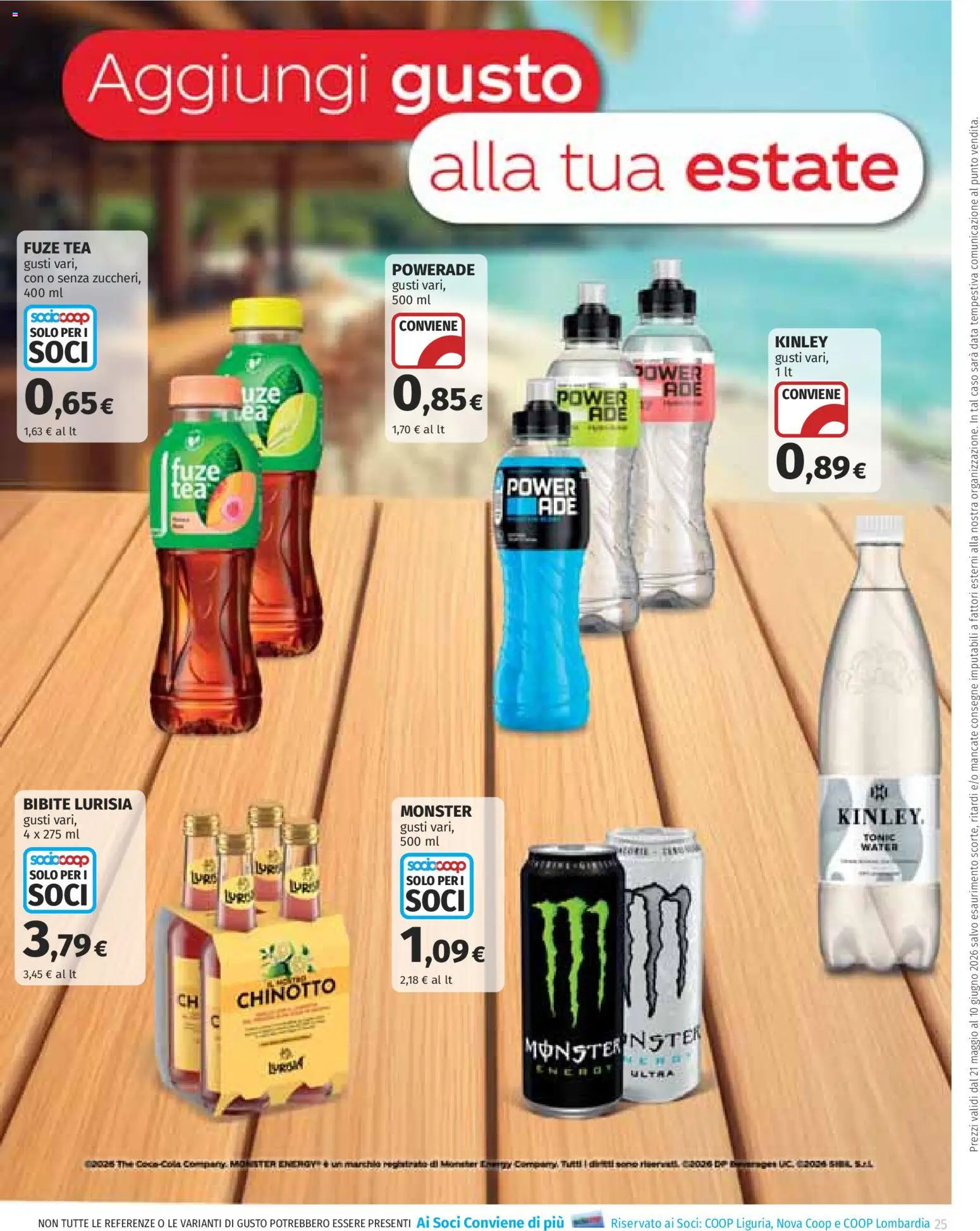 Volantino COOP del 22.05.2026 | Pagina: 25 | Prodotti: Chinotto, Data, The, Bibite