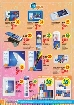 E.leclerc katalog akcije – veljaven od 29.07.2026 | Stran: 6 | Izdelki: Ovitek, Barvice, Zvezek, Barva