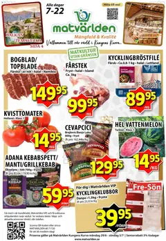 Matvärlden erbjudanden - Förhandsvisning av reklamblad från butik Matvärlden aktuell från 29/06/2026